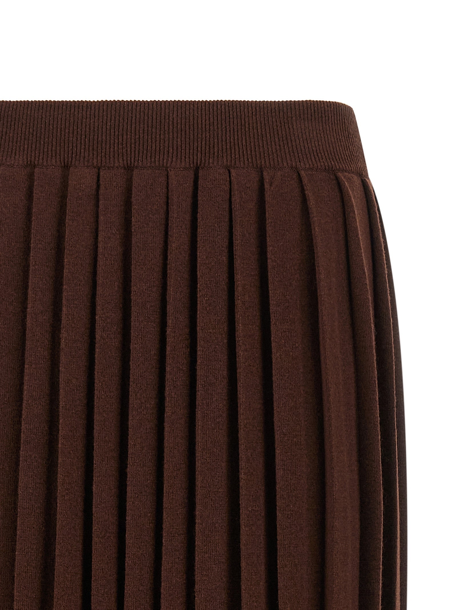 Fabiana Filippi Brown Virgin Wool Midi Skirt