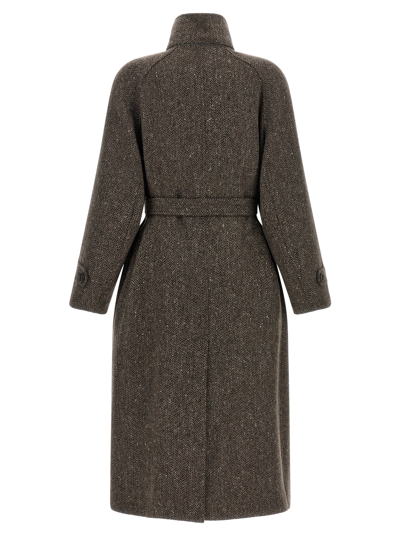 Brunello Cucinelli Brown Virgin Wool Coat