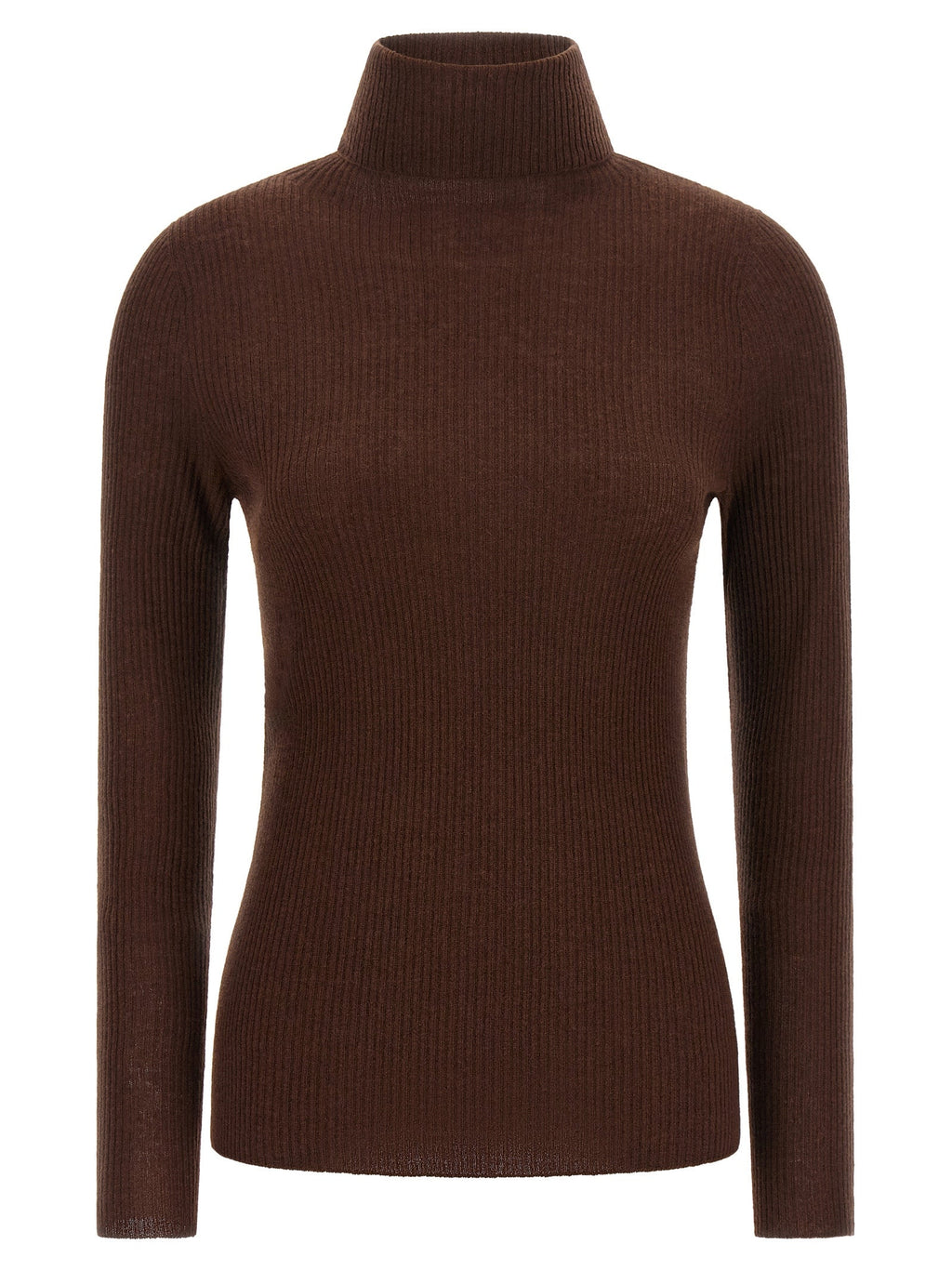 Fabiana Filippi Brown Virgin Wool Cardigan Fabiana Filippi