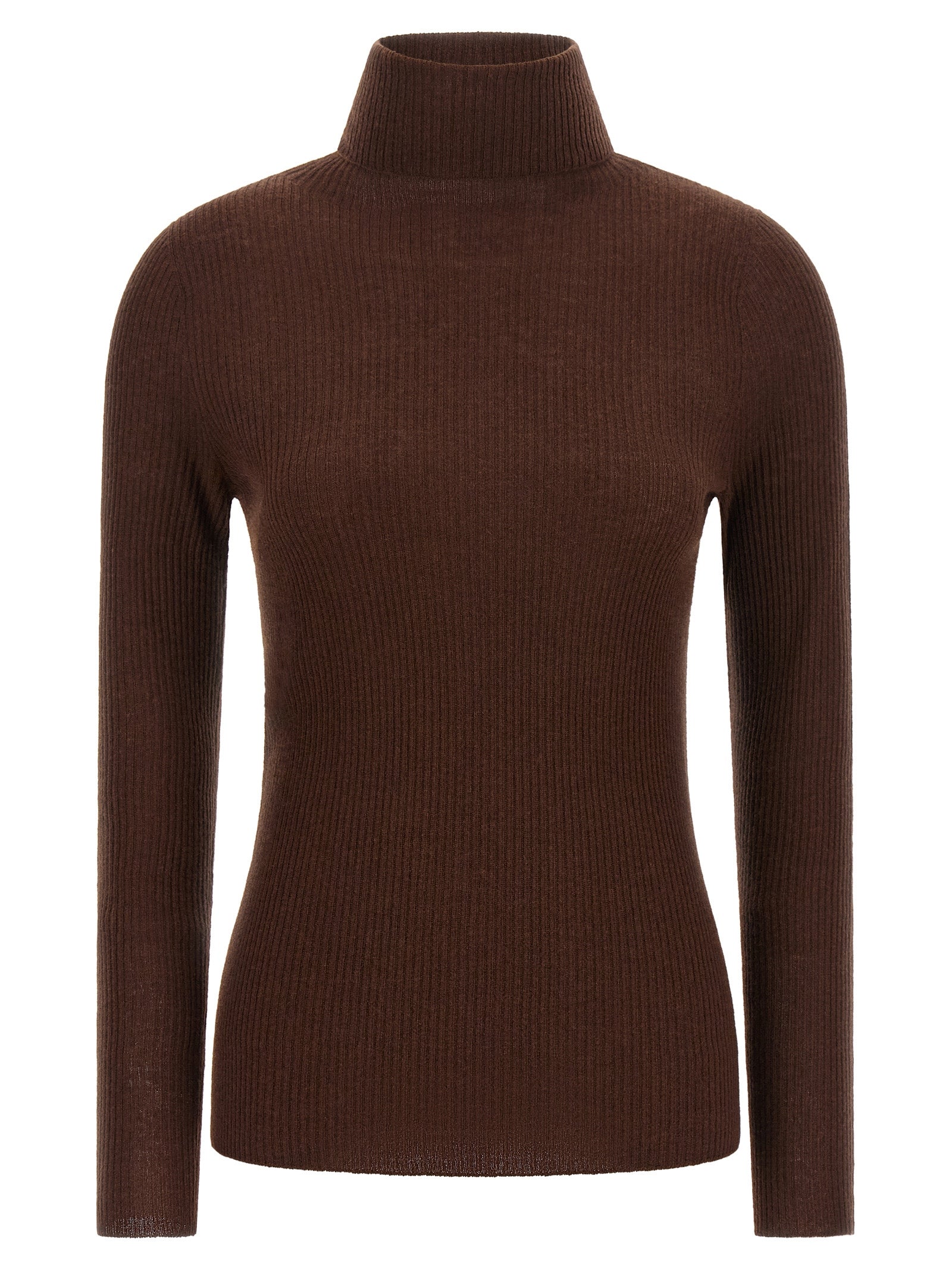 Fabiana Filippi Brown Virgin Wool Cardigan Fabiana Filippi