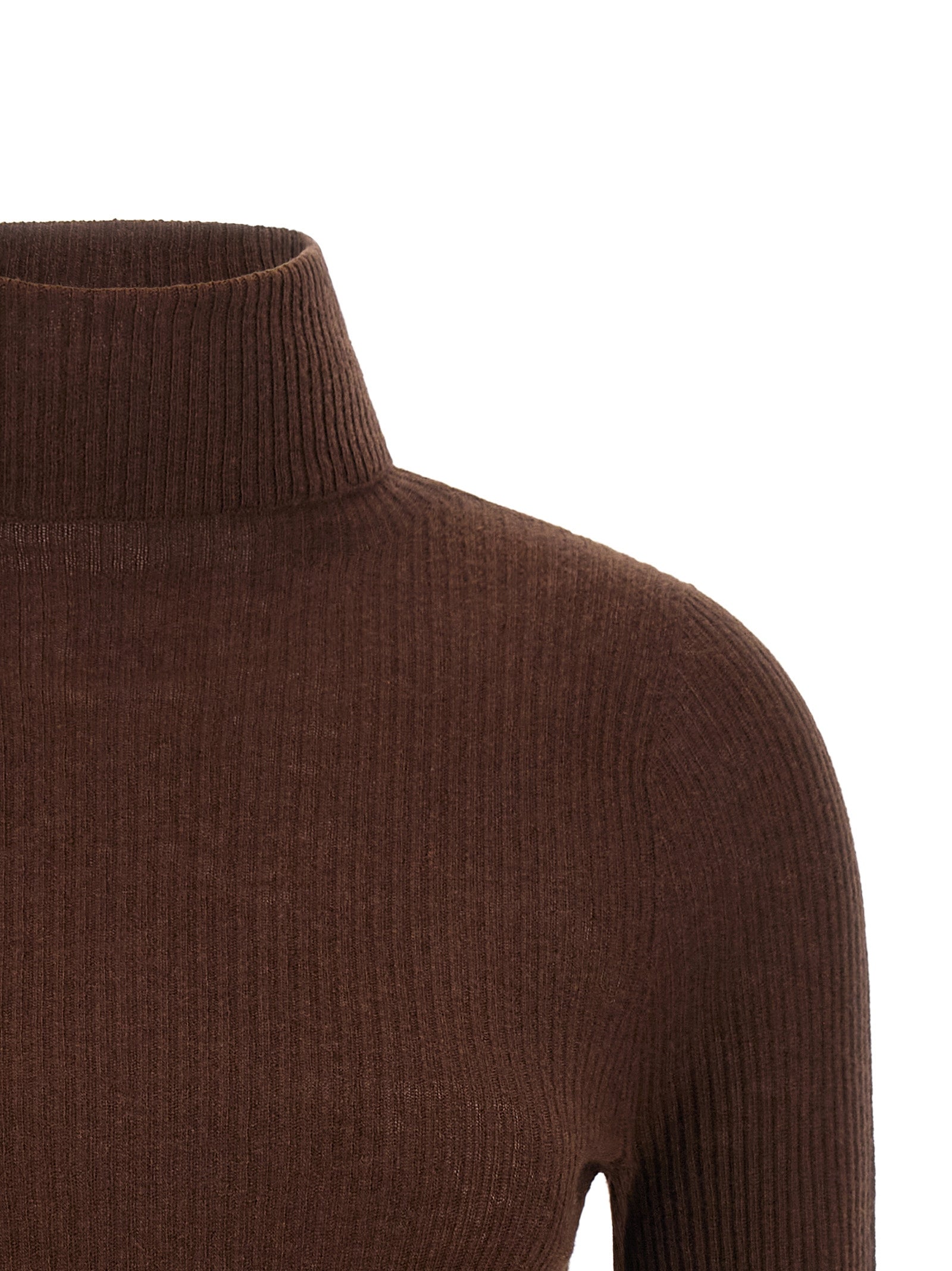 Fabiana Filippi Brown Virgin Wool Cardigan Fabiana Filippi