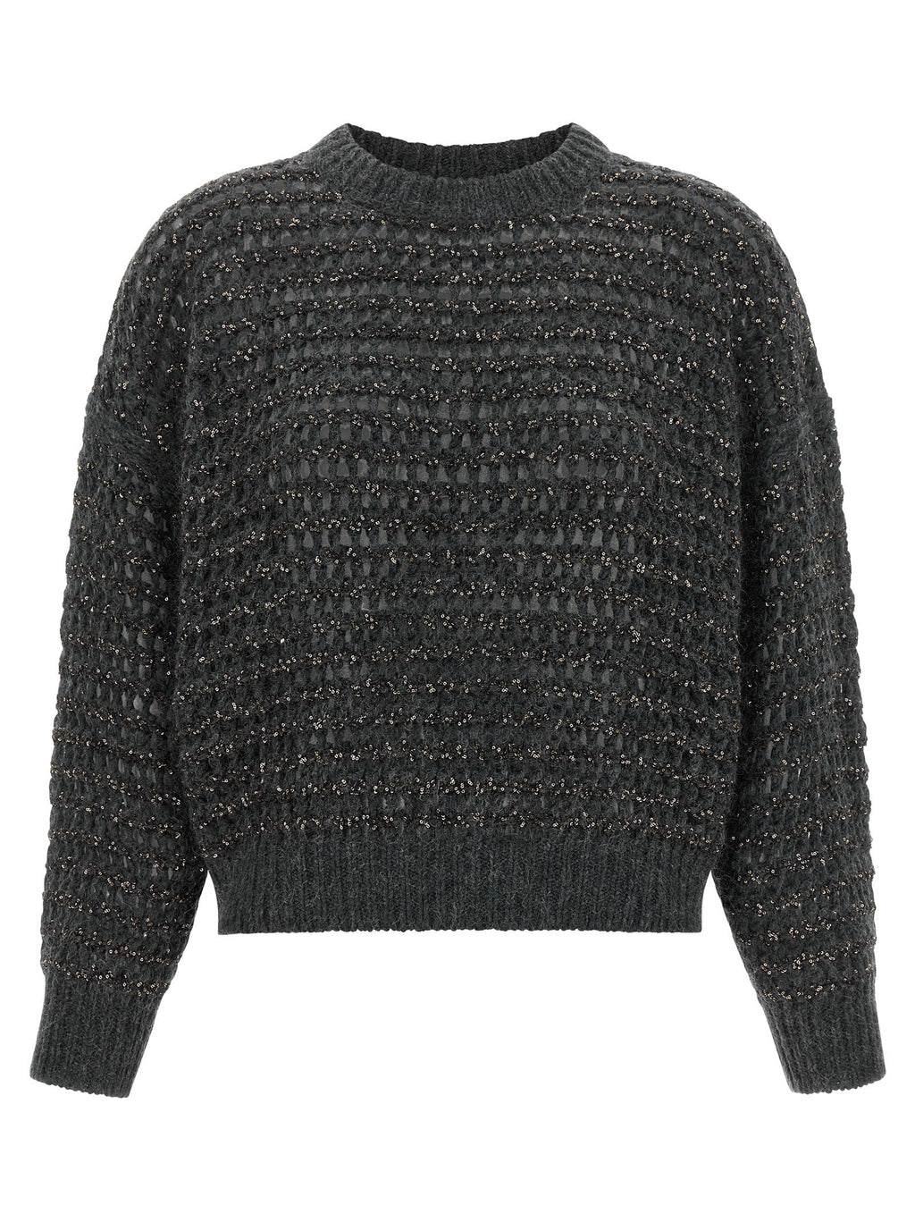 Brunello Cucinelli Gray Elastane Cardigan