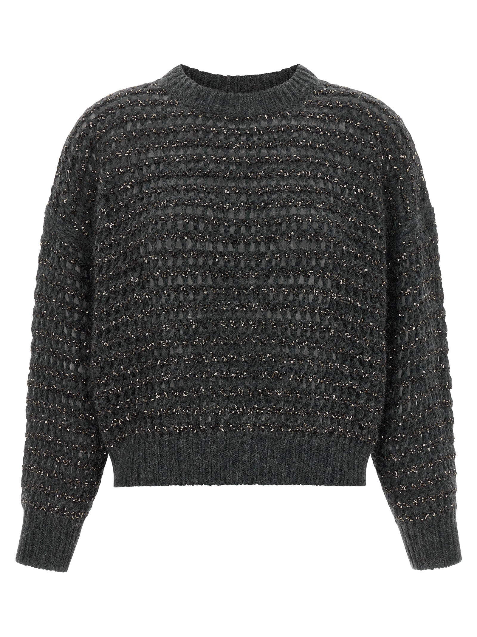 Brunello Cucinelli Gray Elastane Cardigan