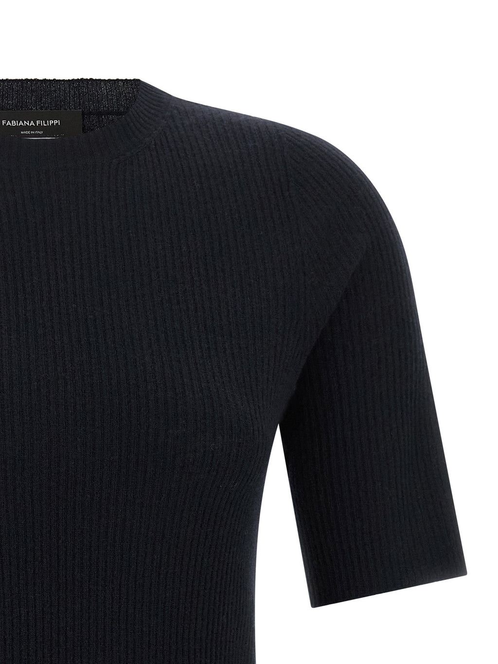 Fabiana Filippi Blue Virgin Wool T-Shirt