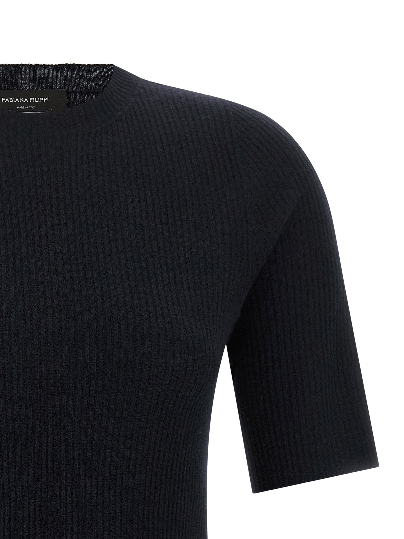 Fabiana Filippi Blue Virgin Wool T-Shirt