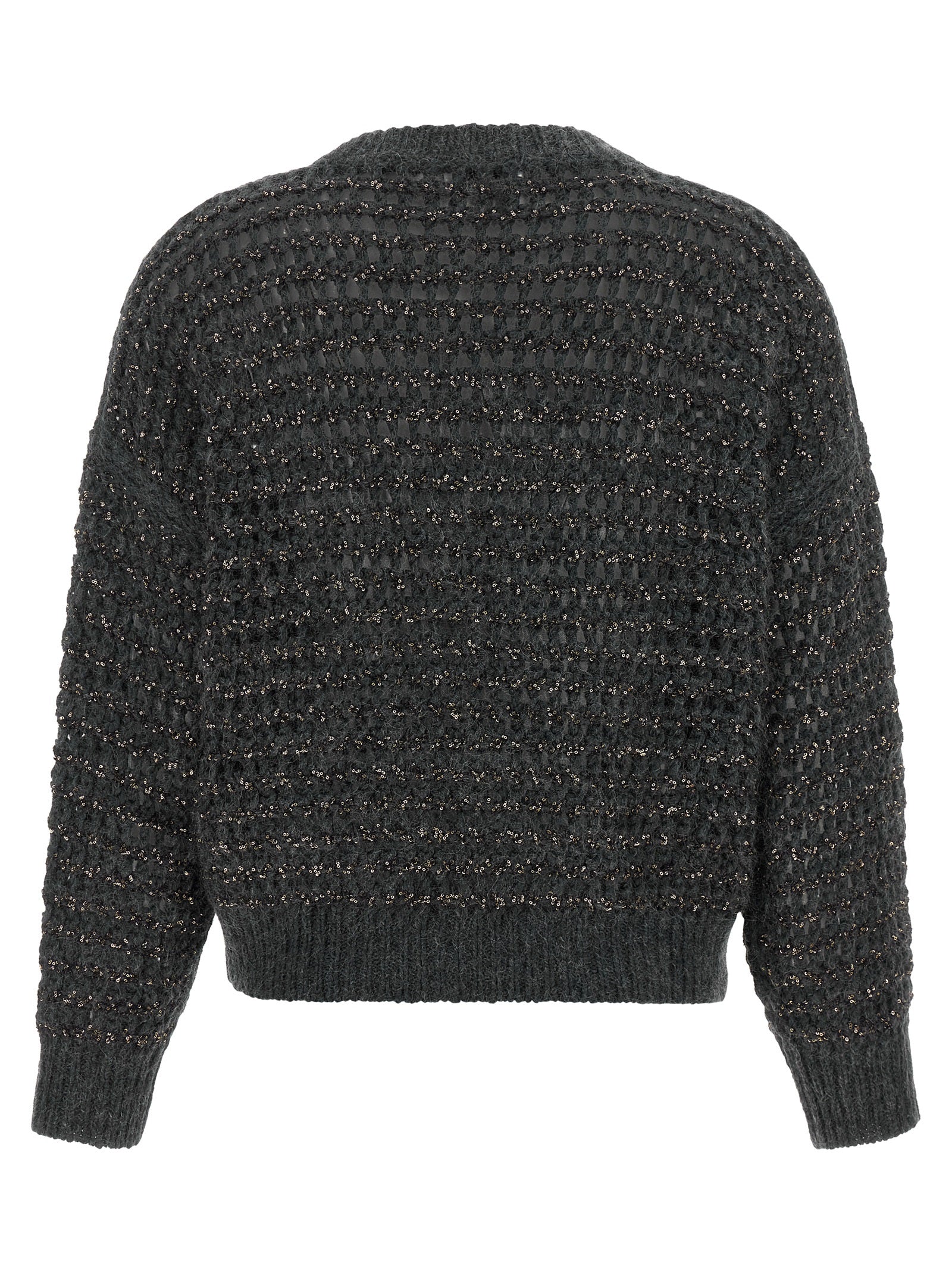 Brunello Cucinelli Gray Elastane Cardigan