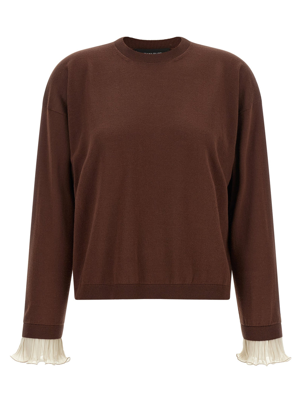 Fabiana Filippi Brown Virgin Wool Cardigan