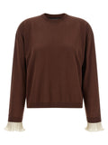 Fabiana Filippi Brown Virgin Wool Cardigan