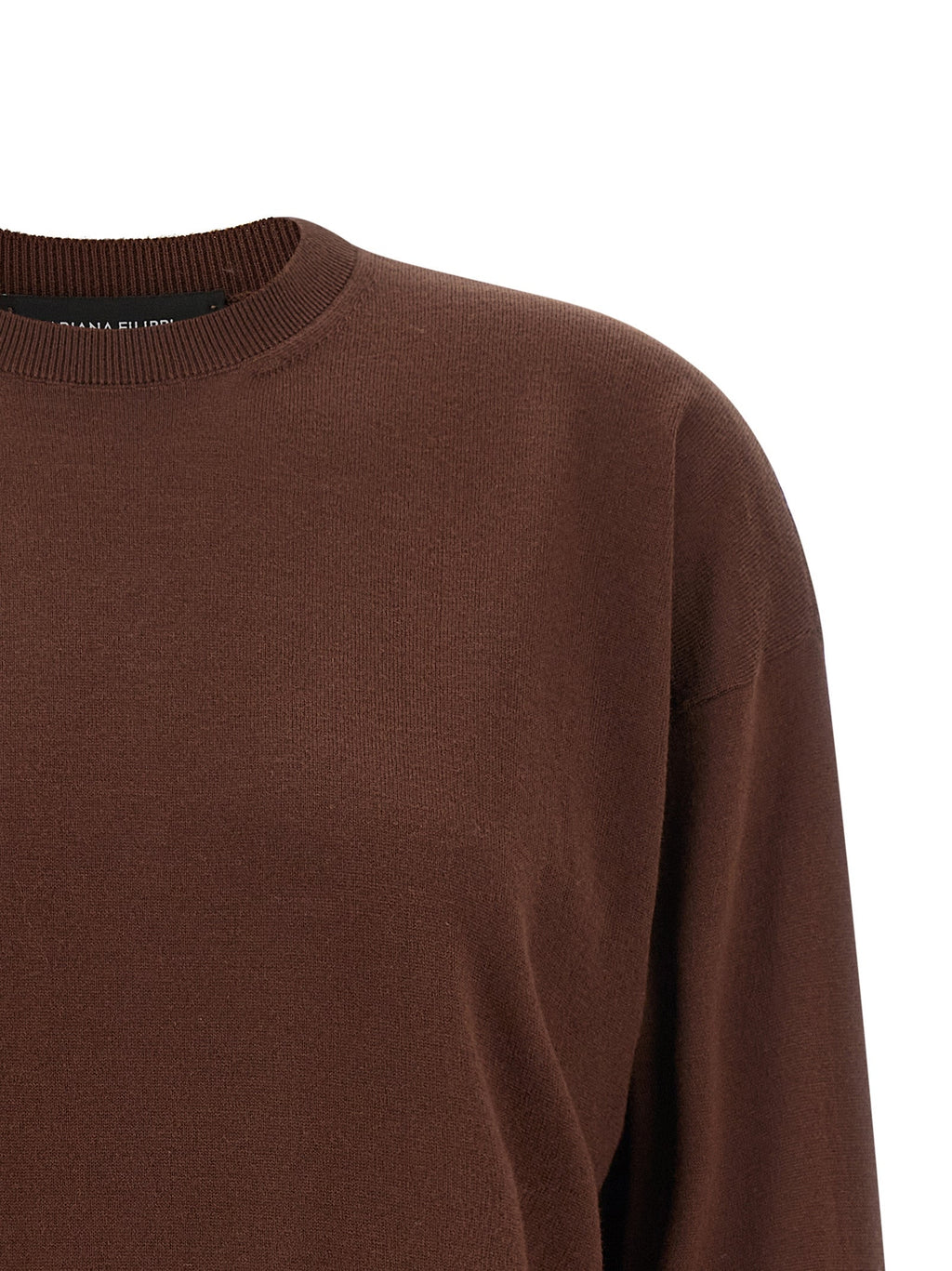 Fabiana Filippi Brown Virgin Wool Cardigan
