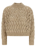 Brunello Cucinelli Beige Wool Cardigan