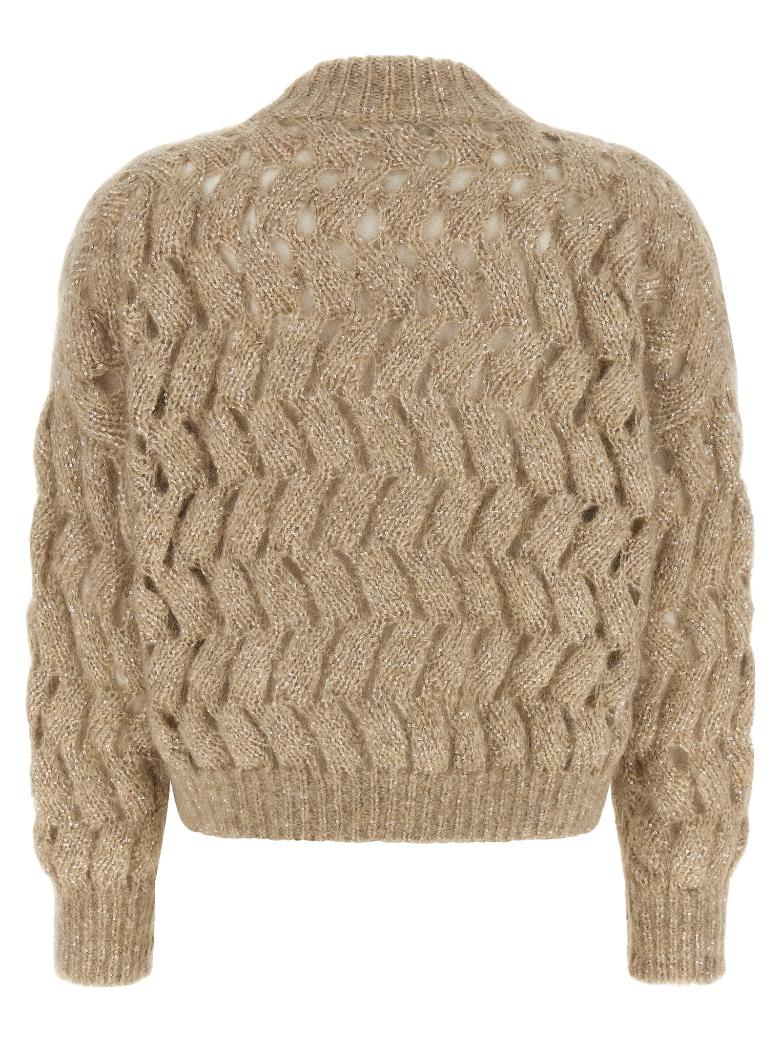 Brunello Cucinelli Beige Wool Cardigan