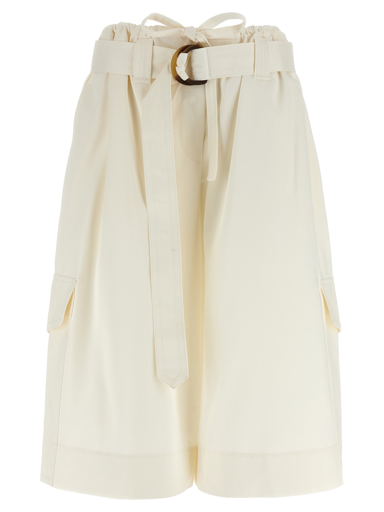 Zimmermann White Cotton Bermuda Shorts