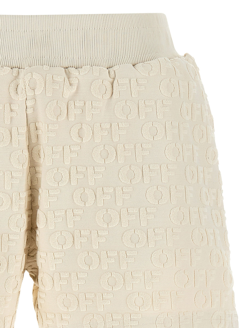 Off-White Beige Cotton Bermuda Shorts