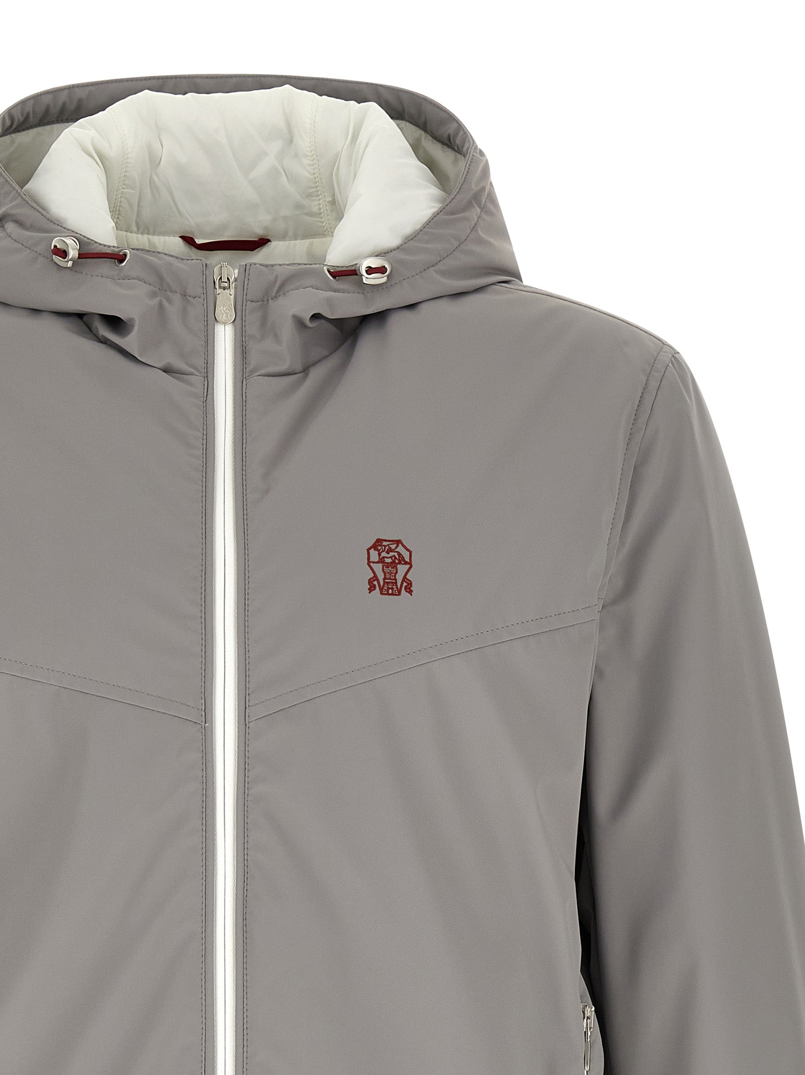 Brunello Cucinelli Gray Polyamide Shell Jacket