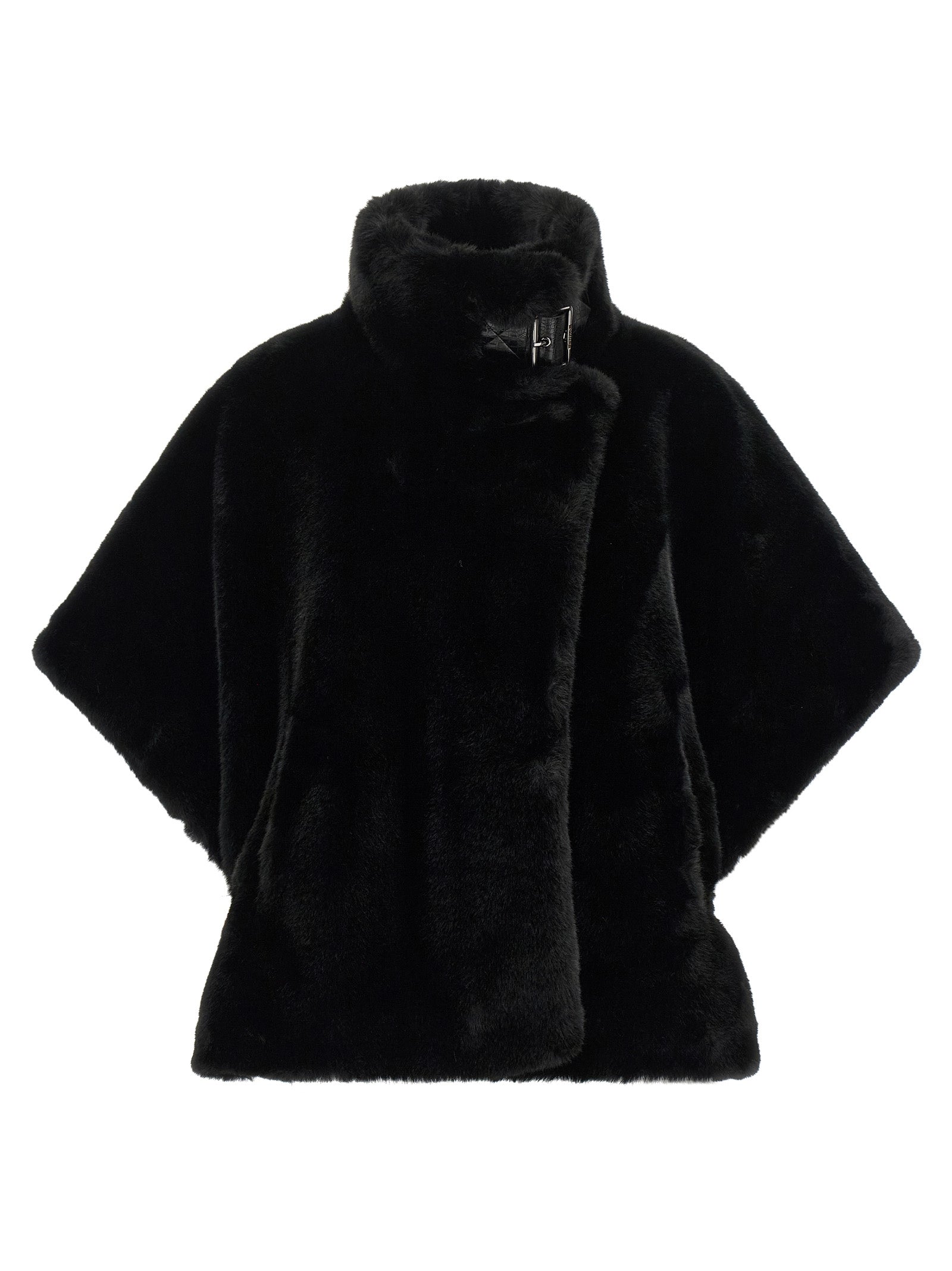 PINKO Black Polyester Coat PINKO