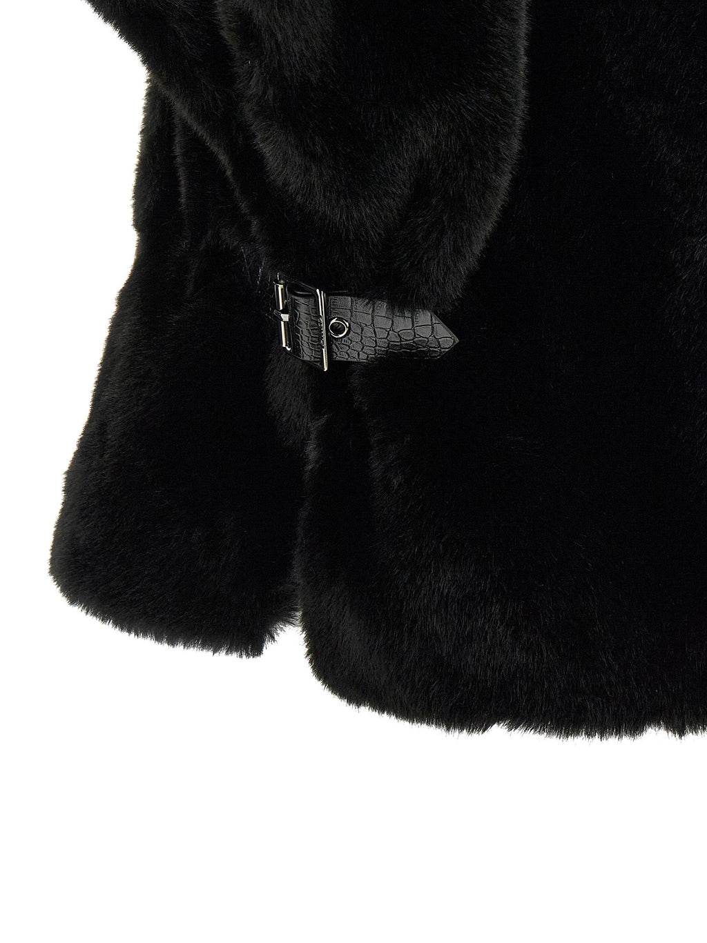 PINKO Black Polyester Coat PINKO