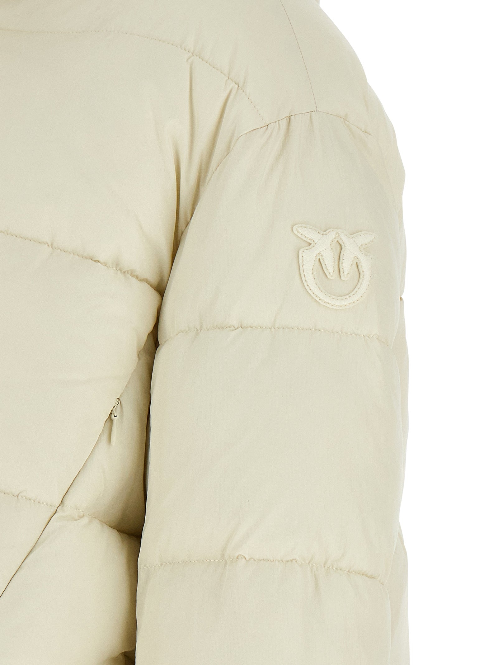 PINKO Beige Polyamide Full-Length Jacket PINKO