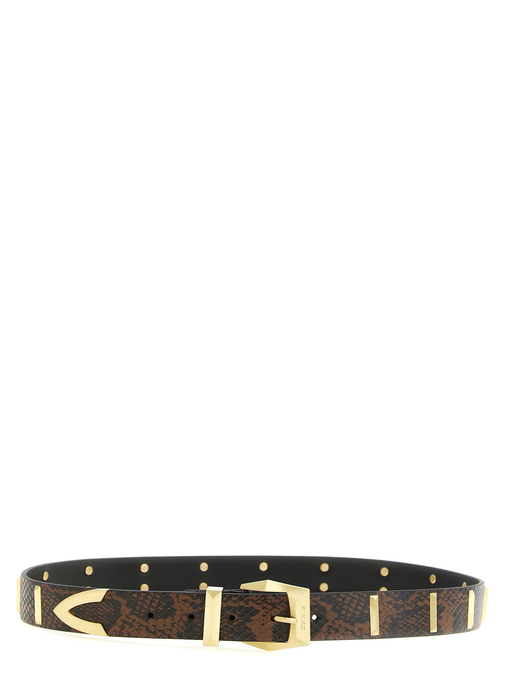 PINKO Gray Calfskin Regular Belt PINKO