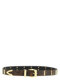 PINKO Gray Calfskin Regular Belt PINKO