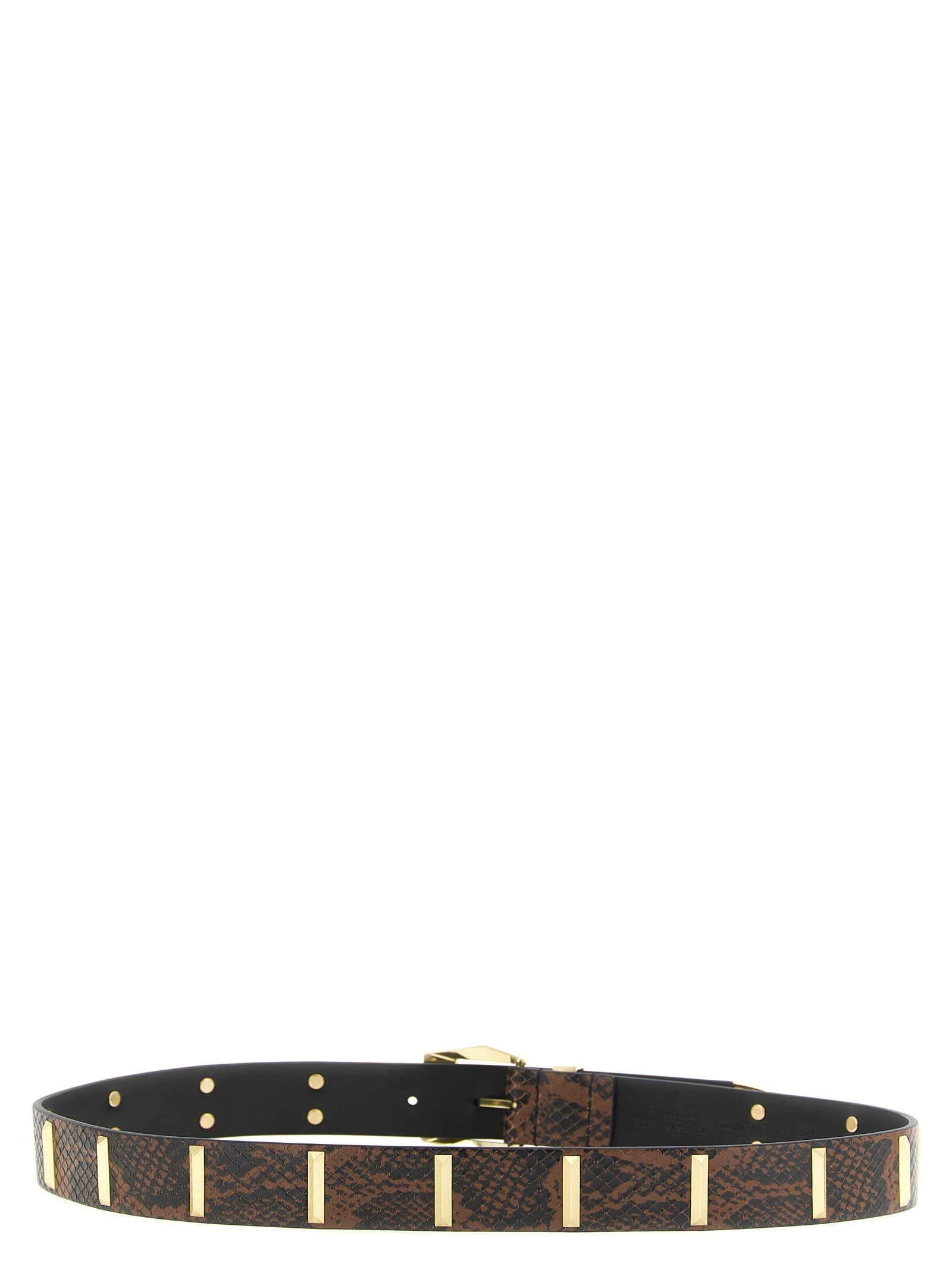 PINKO Gray Calfskin Regular Belt PINKO