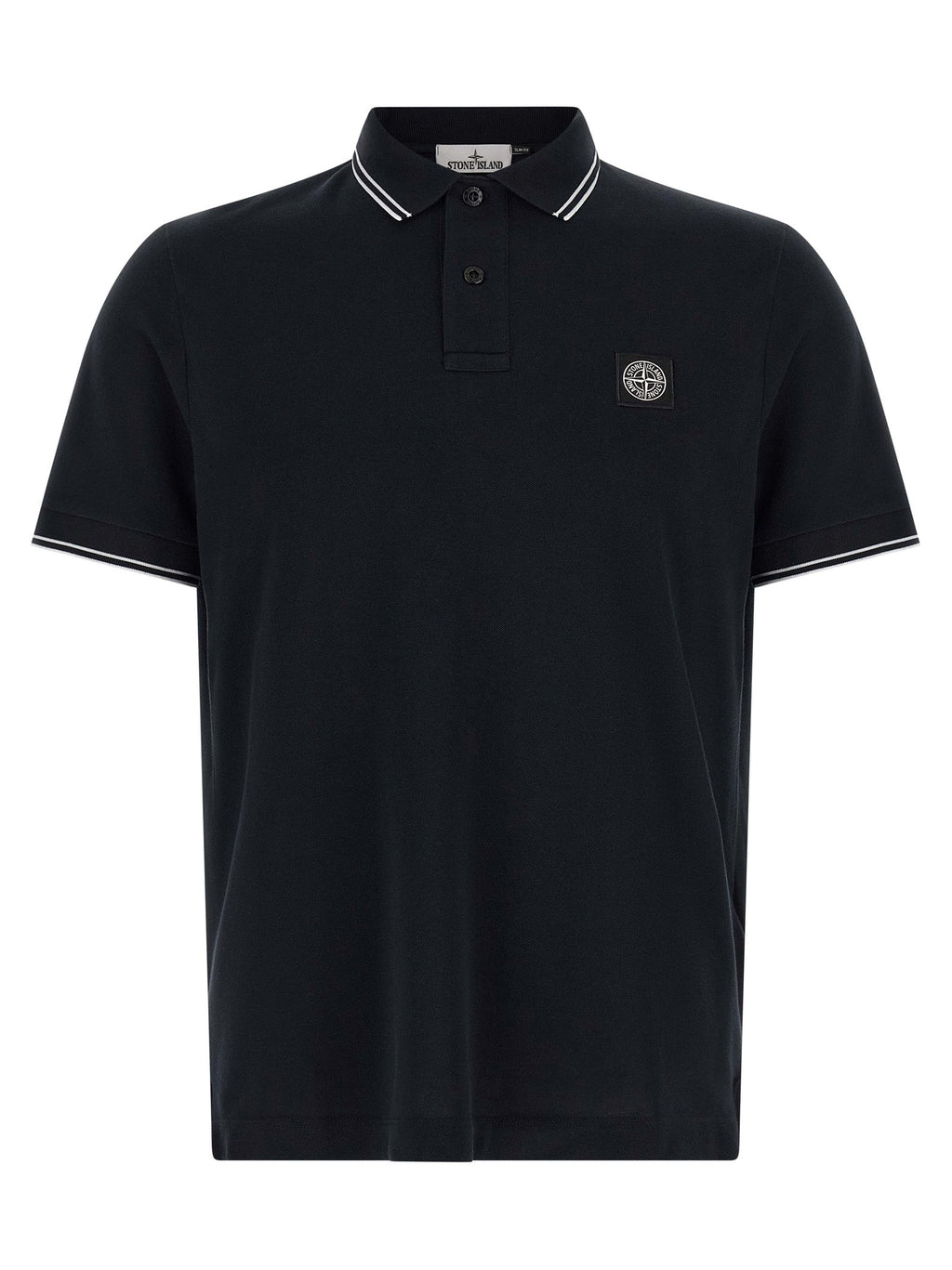 Stone Island Blue Cotton Polo Shirt Stone Island