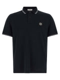 Stone Island Blue Cotton Polo Shirt Stone Island