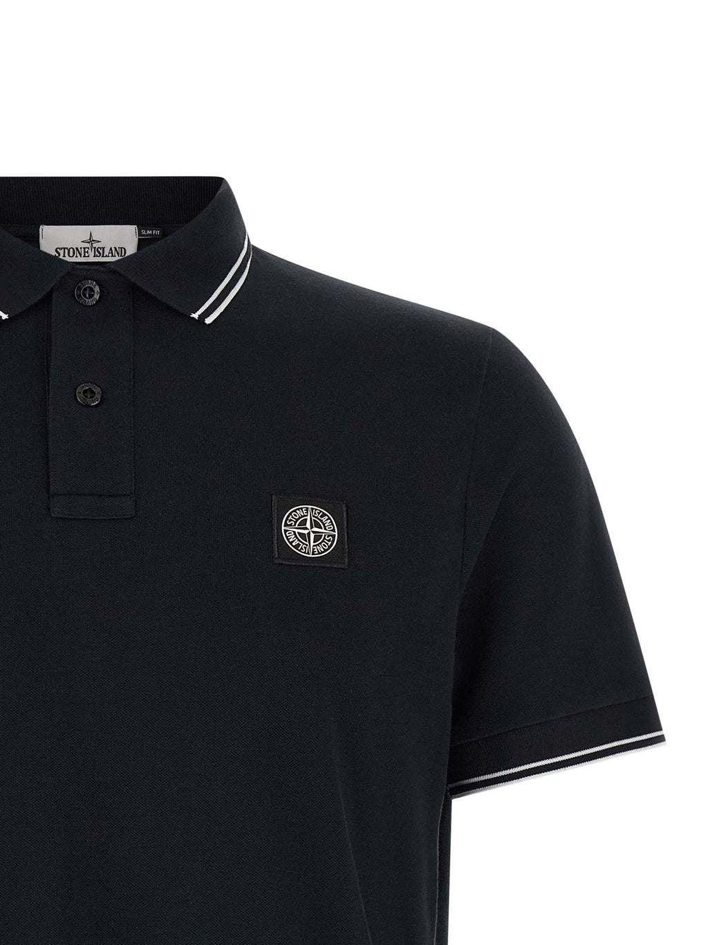 Stone Island Blue Cotton Polo Shirt Stone Island