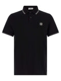 Stone Island Black Cotton Polo Shirt Stone Island