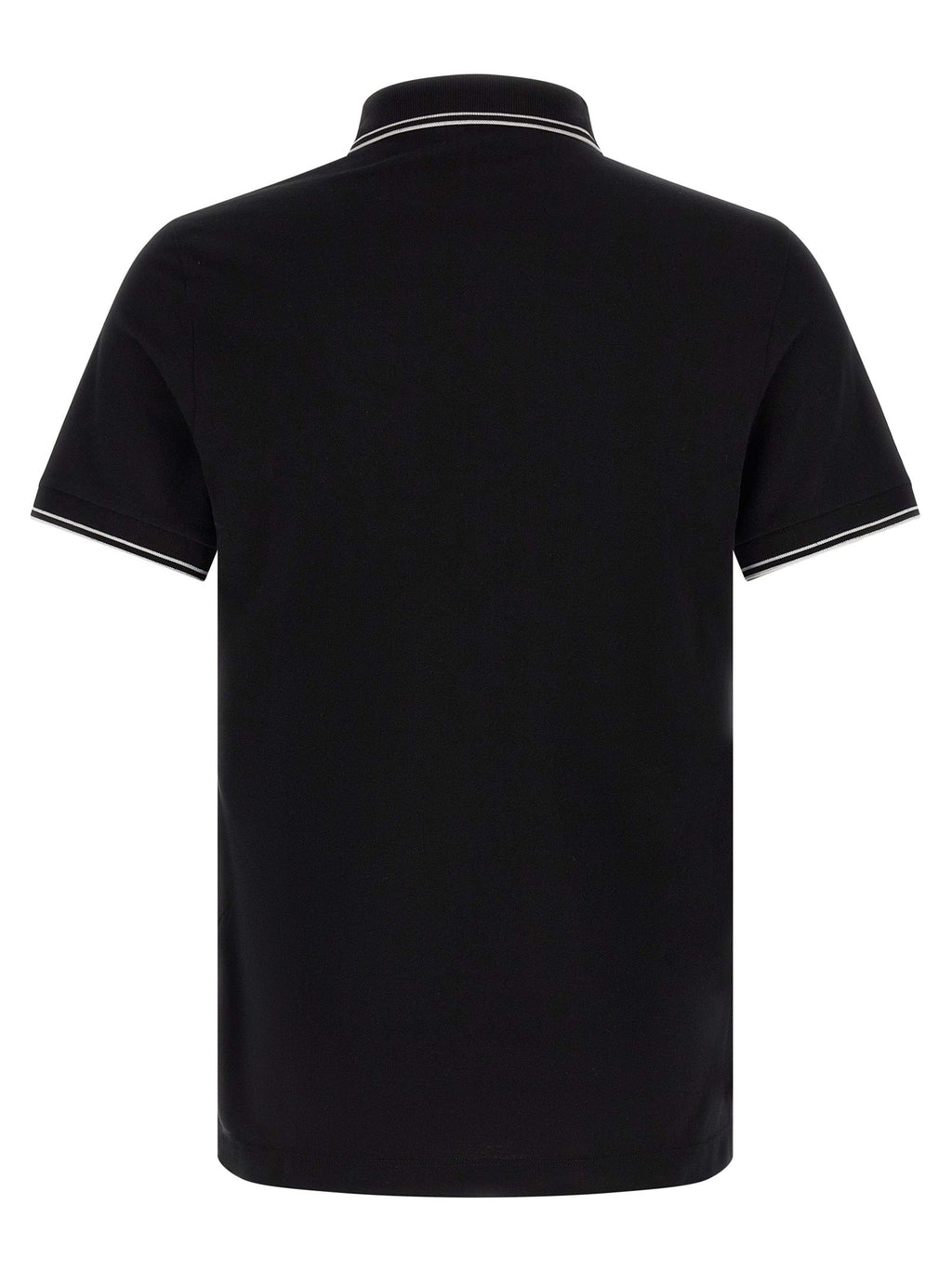 Stone Island Black Cotton Polo Shirt Stone Island