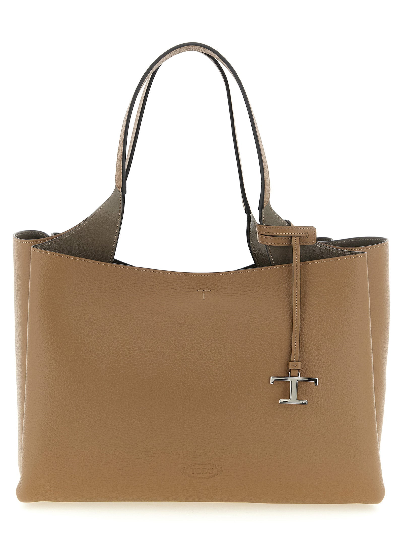 Tod's Brown Calfskin Tote Bag Tod's