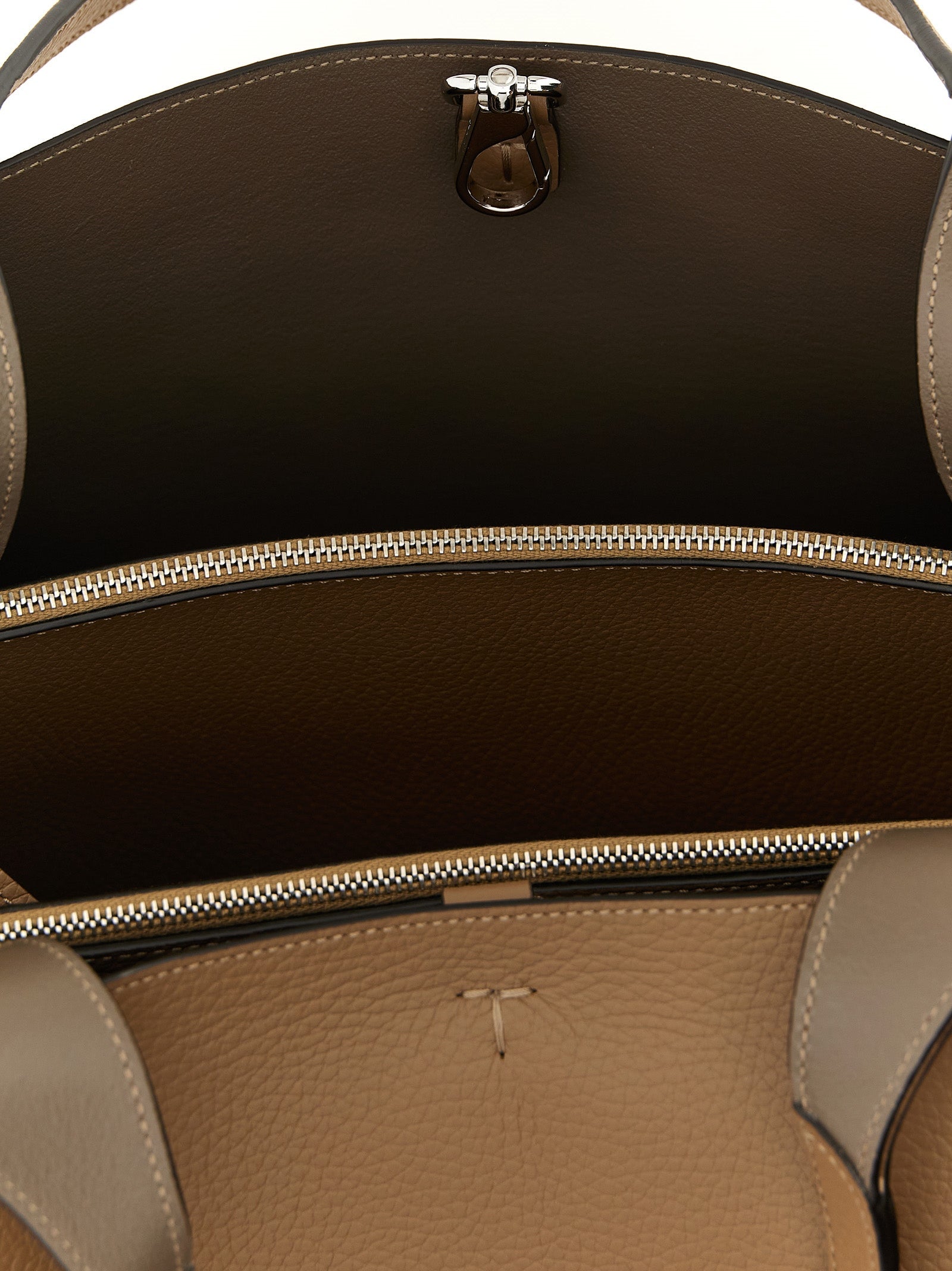 Tod's Brown Calfskin Tote Bag Tod's