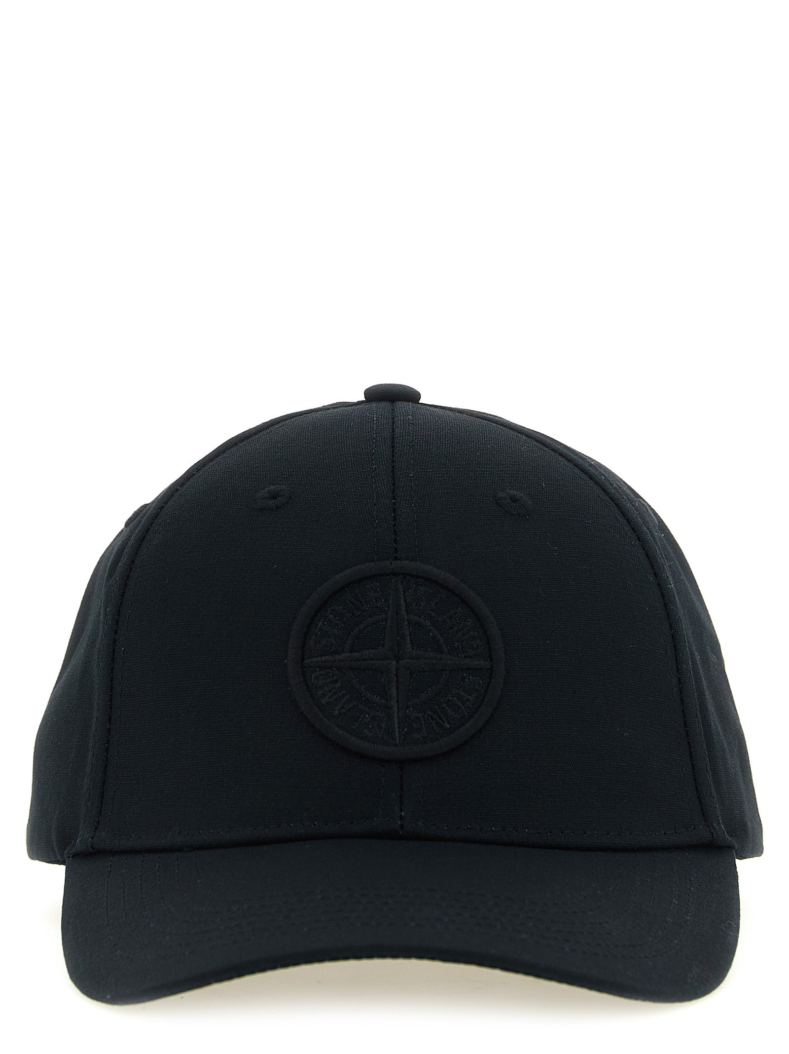 Stone Island Black Cotton Cap (Baseball Hat)