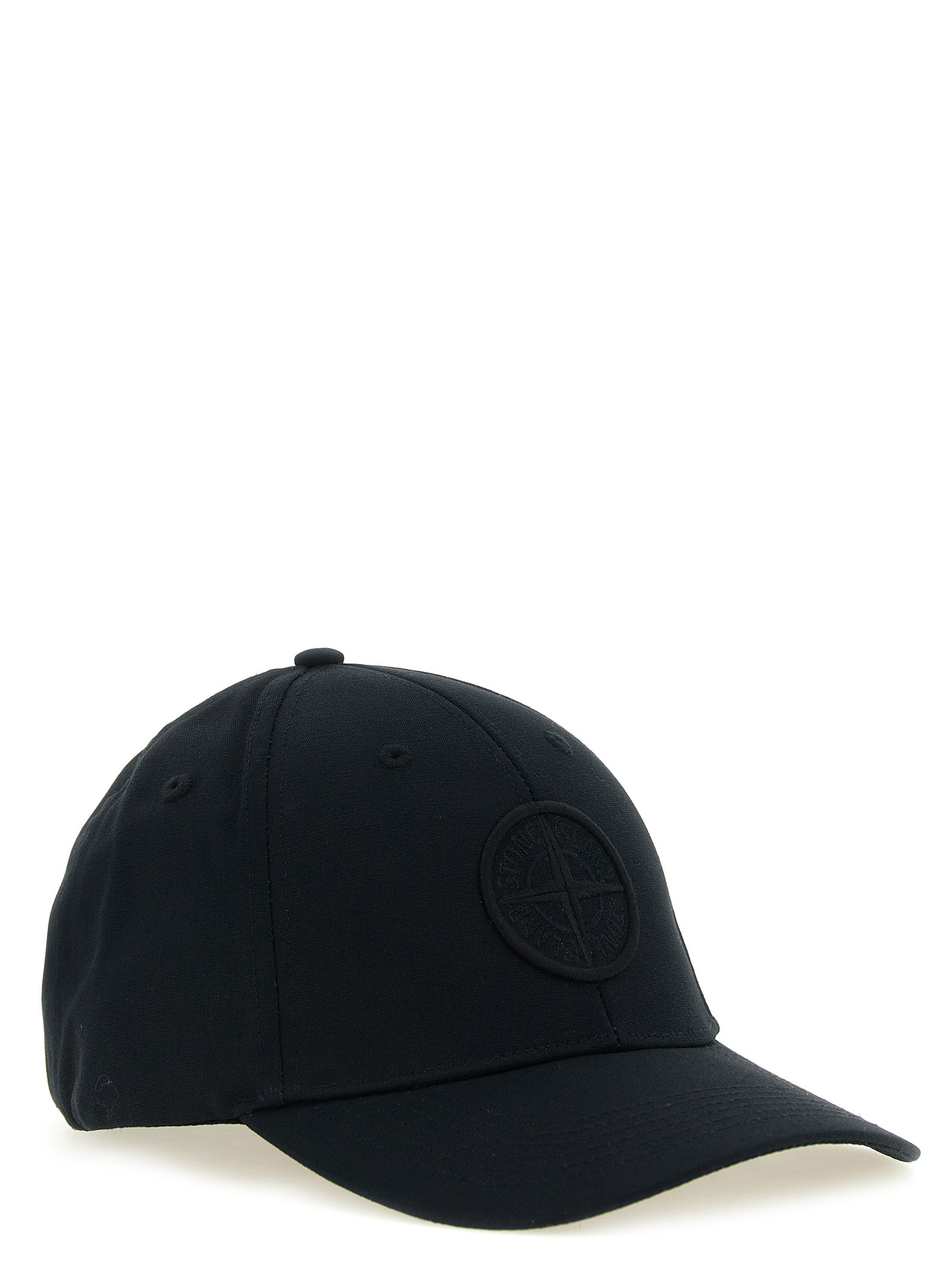 Stone Island Black Cotton Cap (Baseball Hat)