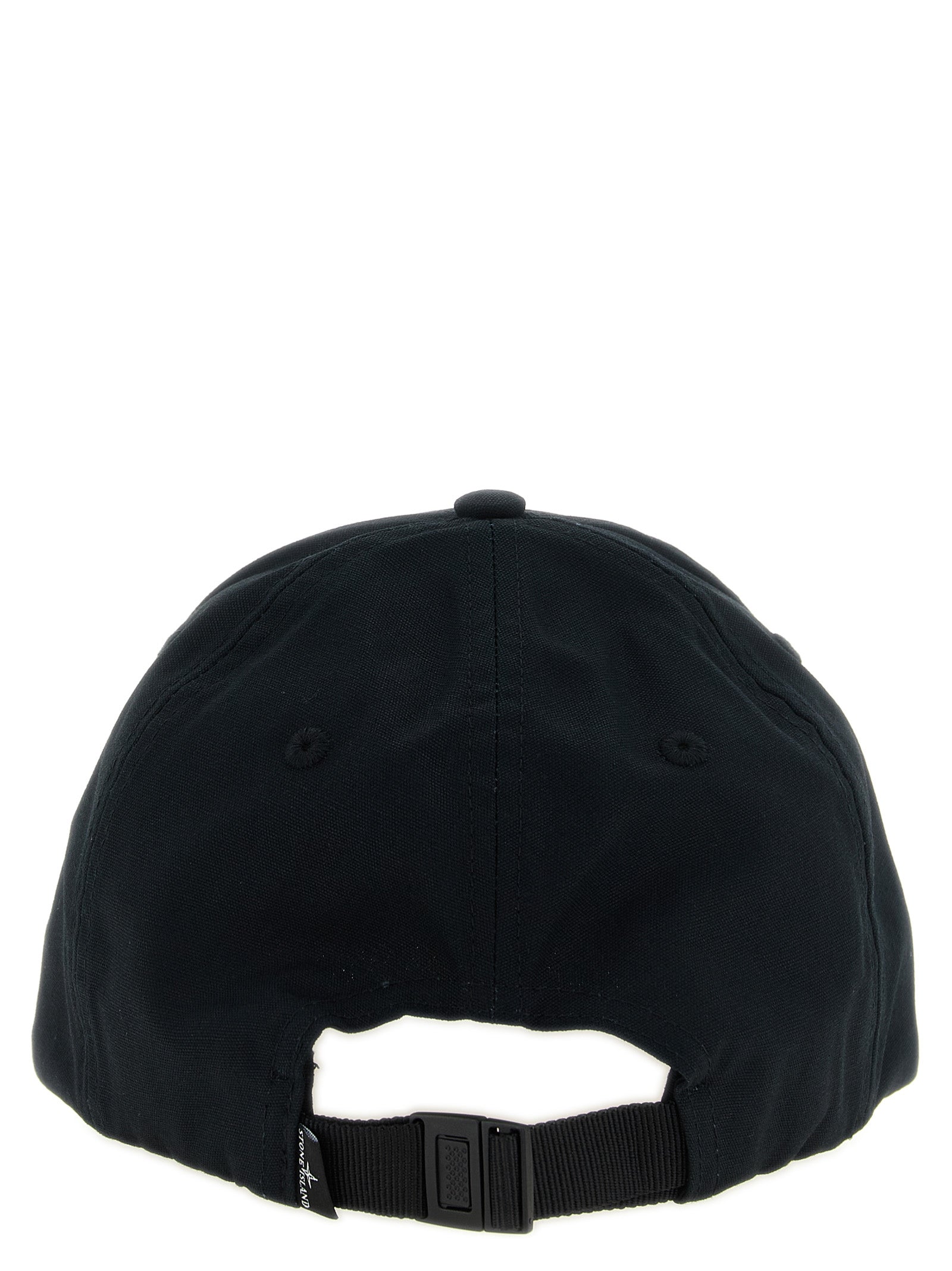 Stone Island Black Cotton Cap (Baseball Hat)