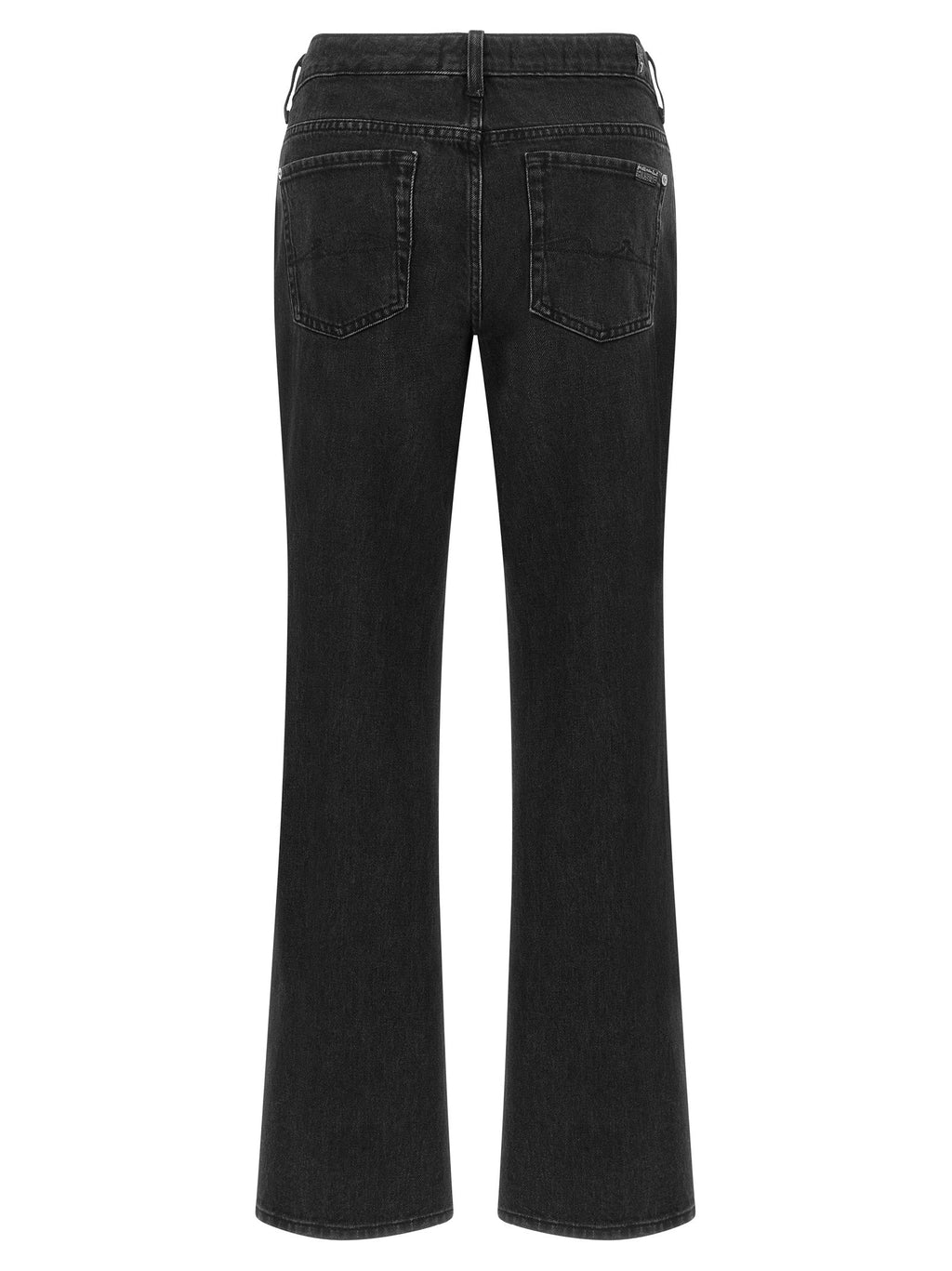 7 For All Mankind Black Cotton Flared Jeans 7 For All Mankind