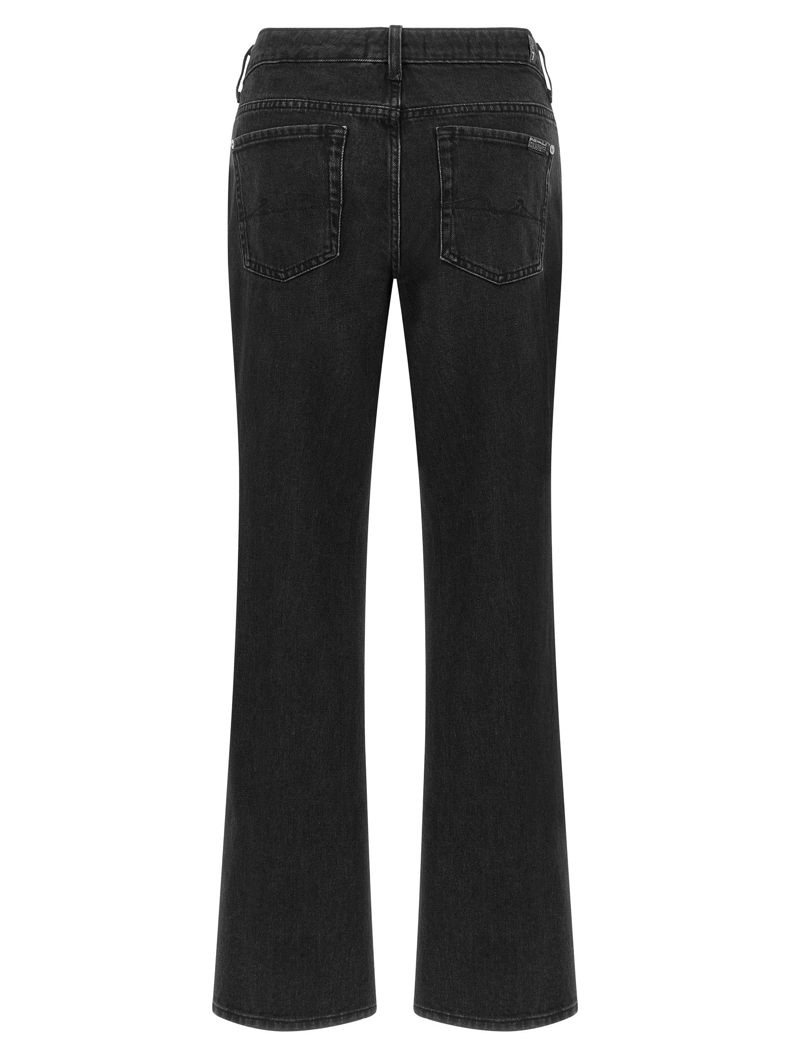 7 For All Mankind Black Cotton Flared Jeans 7 For All Mankind