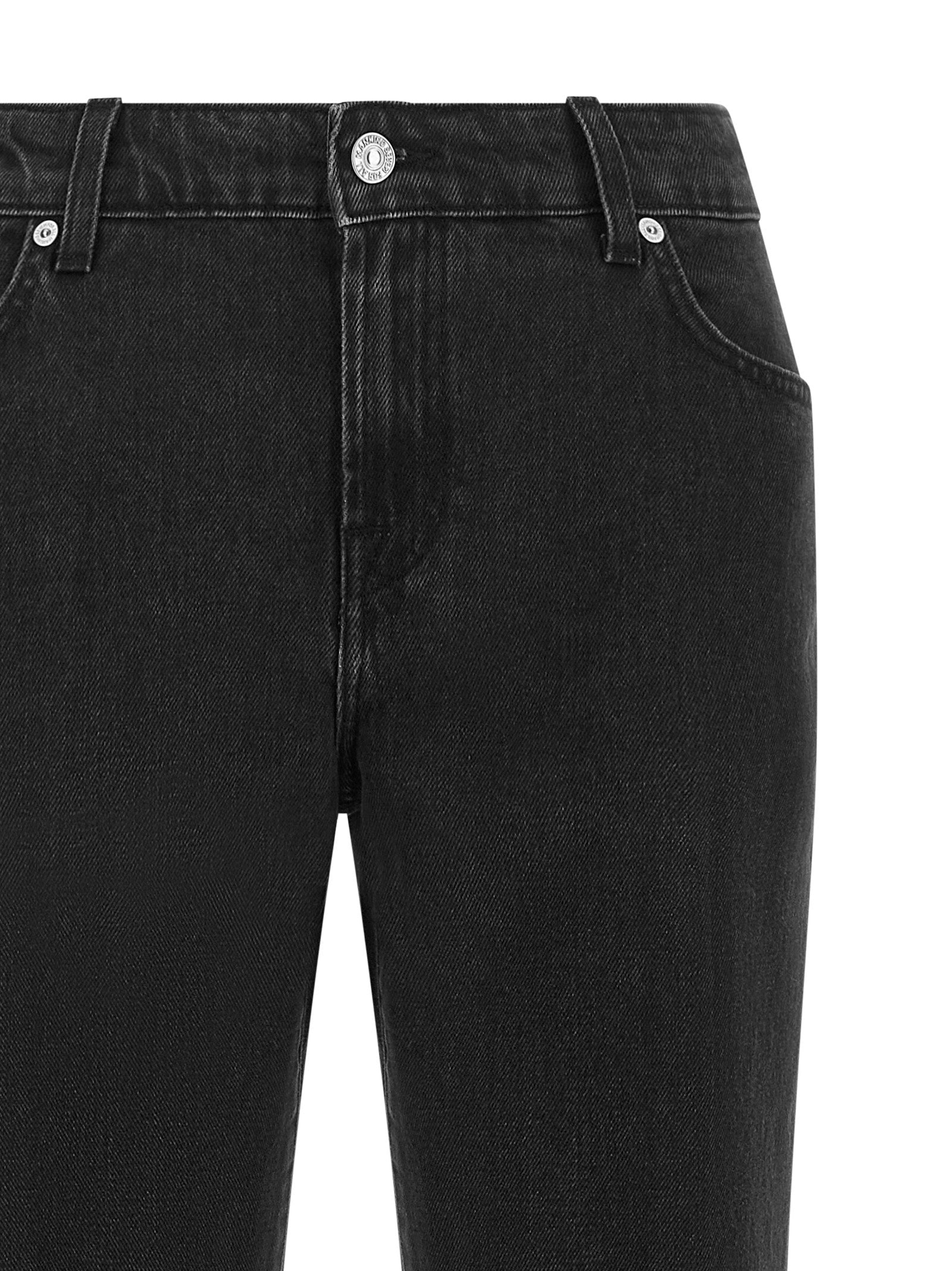 7 For All Mankind Black Cotton Flared Jeans 7 For All Mankind