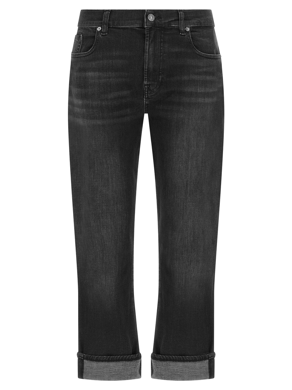 7 For All Mankind Black Cotton Relaxed Fit Jeans 7 For All Mankind