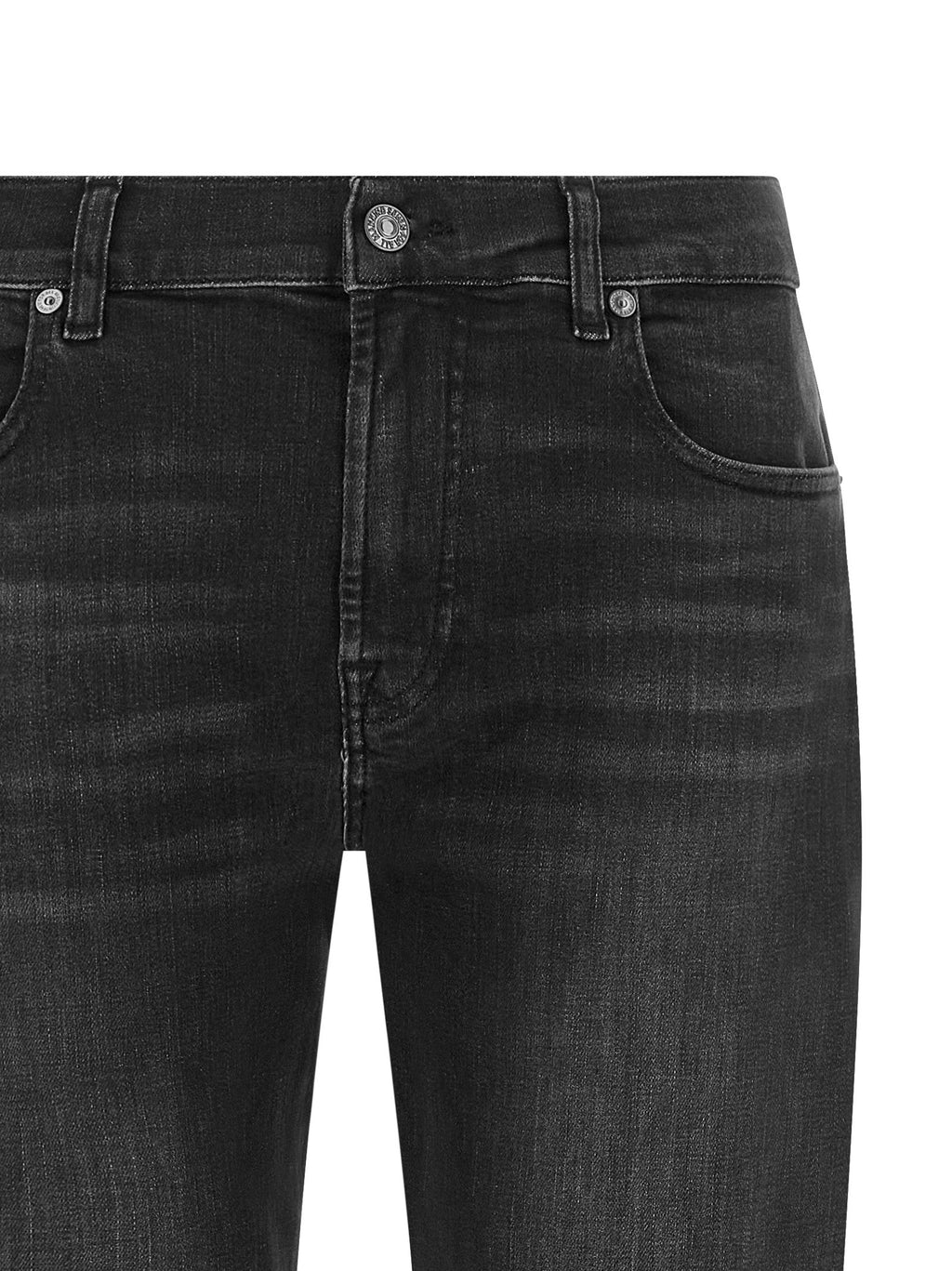 7 For All Mankind Black Cotton Relaxed Fit Jeans 7 For All Mankind