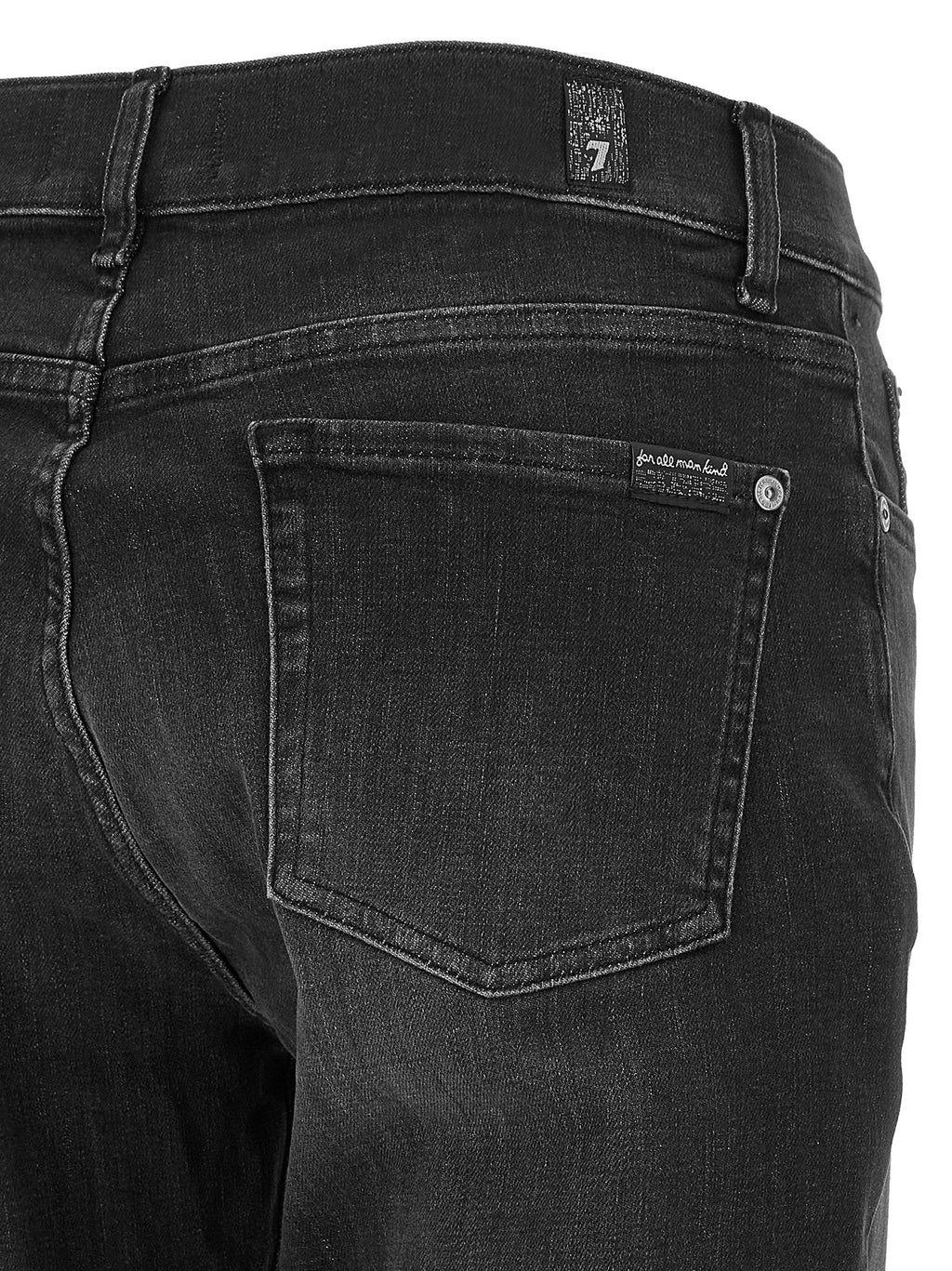 7 For All Mankind Black Cotton Relaxed Fit Jeans 7 For All Mankind