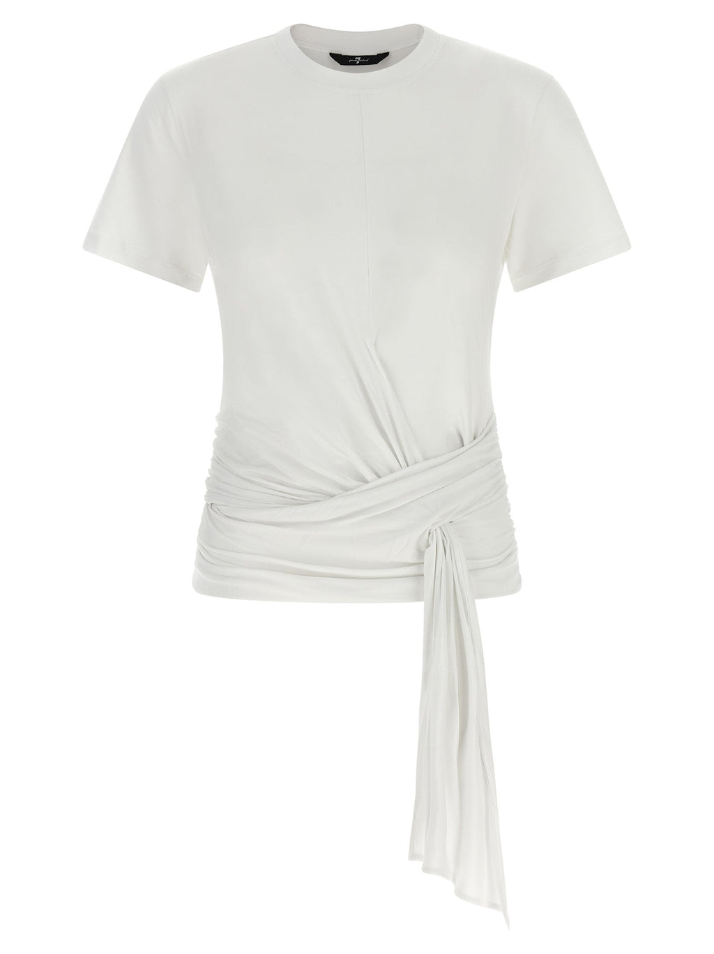 7 For All Mankind White Lyocell T-Shirt