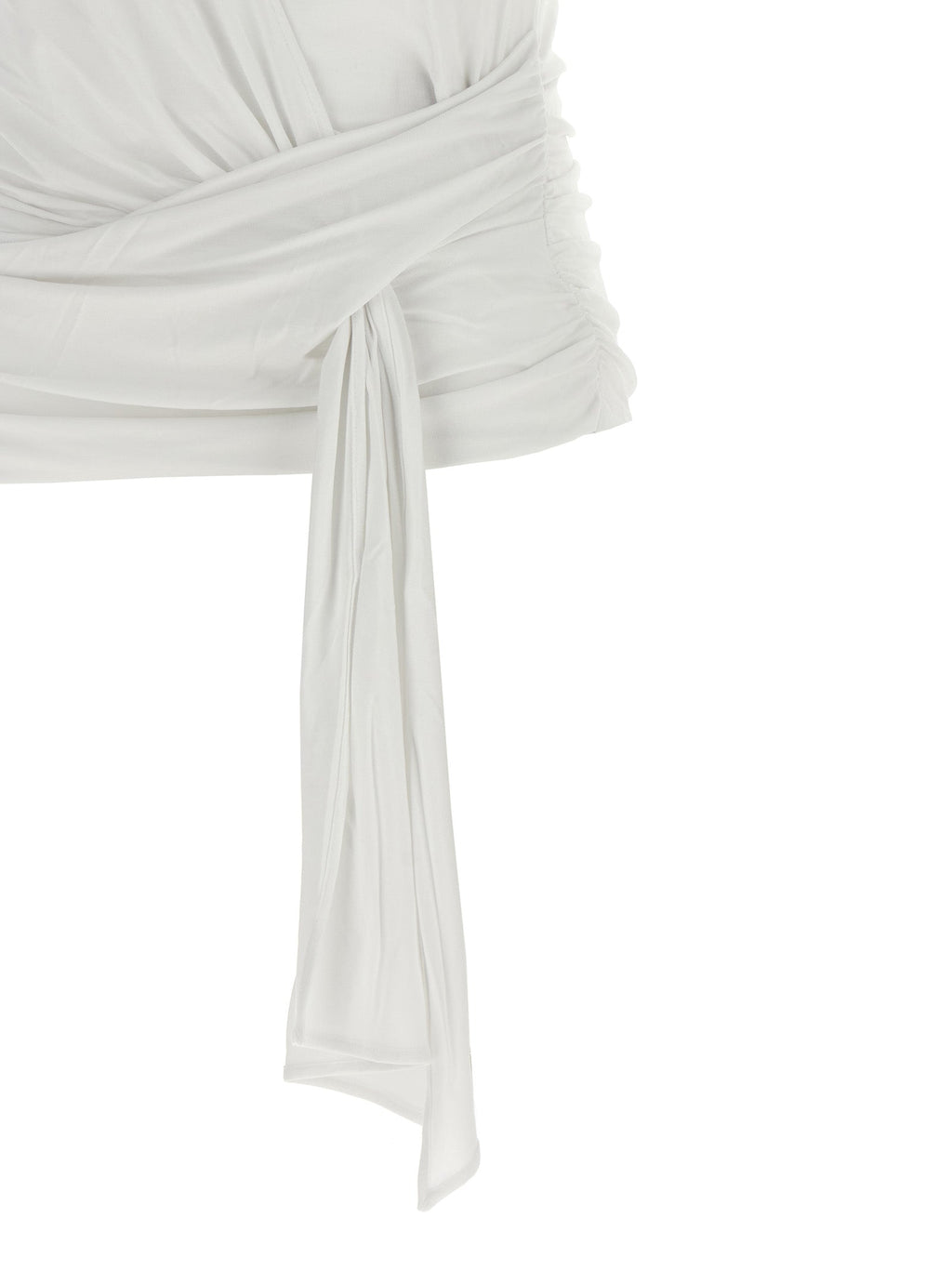 7 For All Mankind White Lyocell T-Shirt