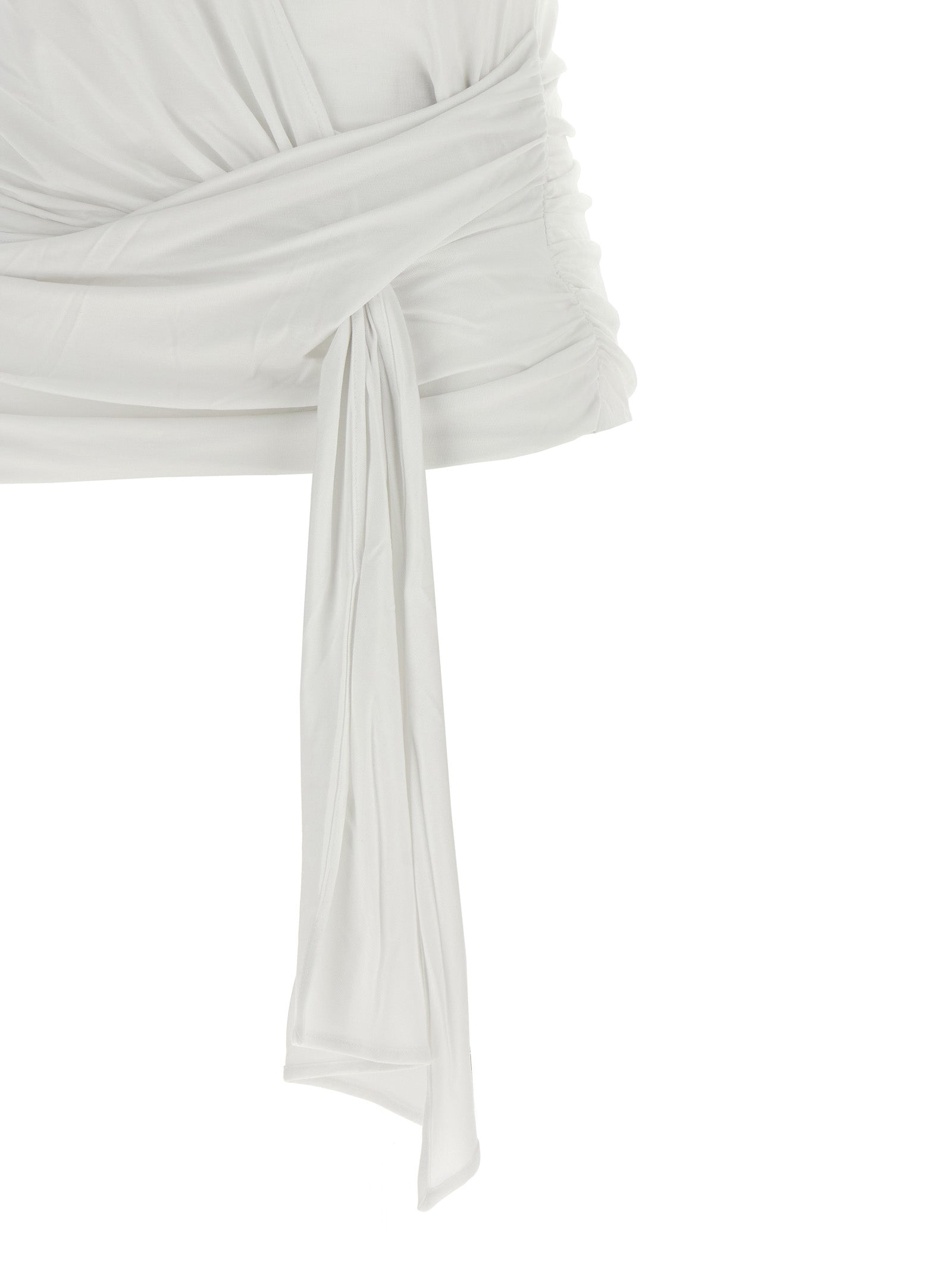 7 For All Mankind White Lyocell T-Shirt