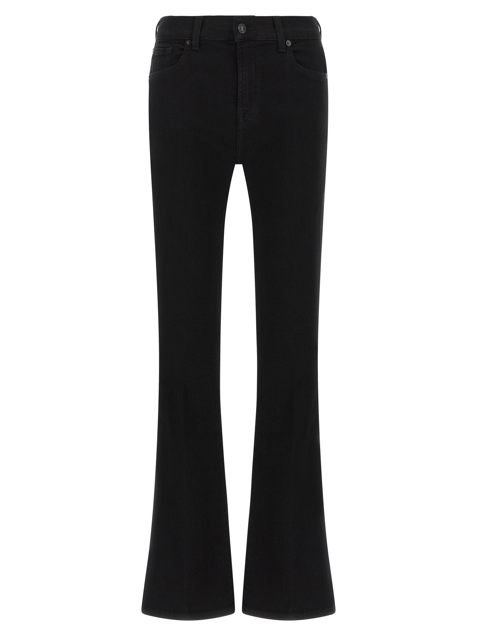 7 For All Mankind Black Cotton Bootcut Jeans 7 For All Mankind