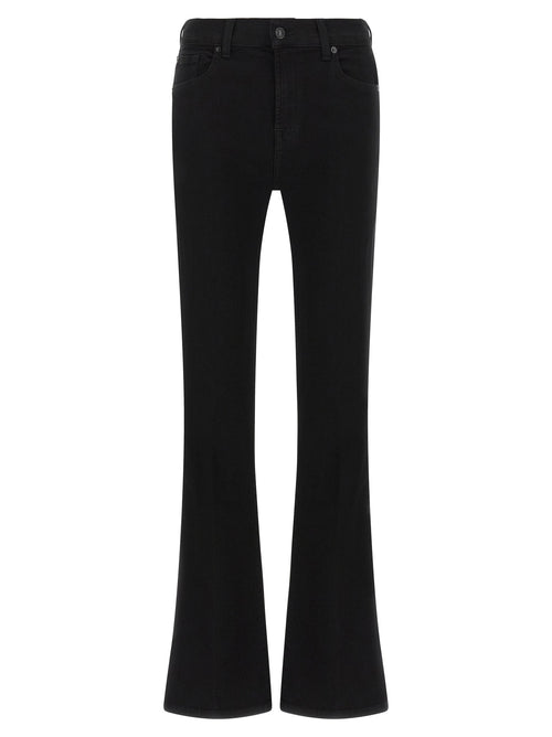 7 For All Mankind Black Cotton Bootcut Jeans 7 For All Mankind