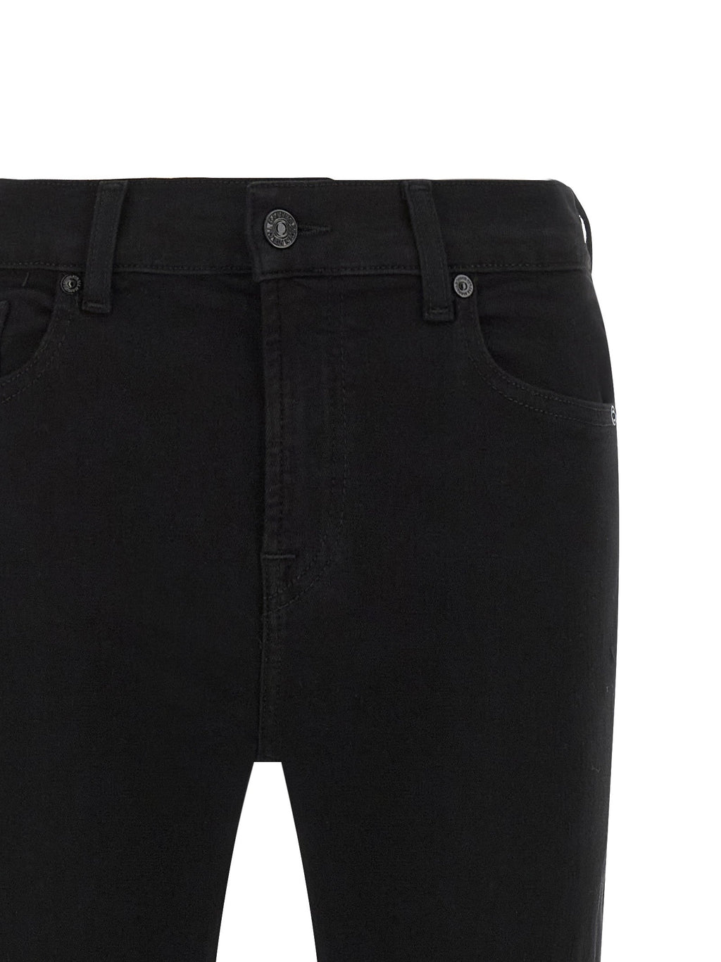 7 For All Mankind Black Cotton Bootcut Jeans 7 For All Mankind