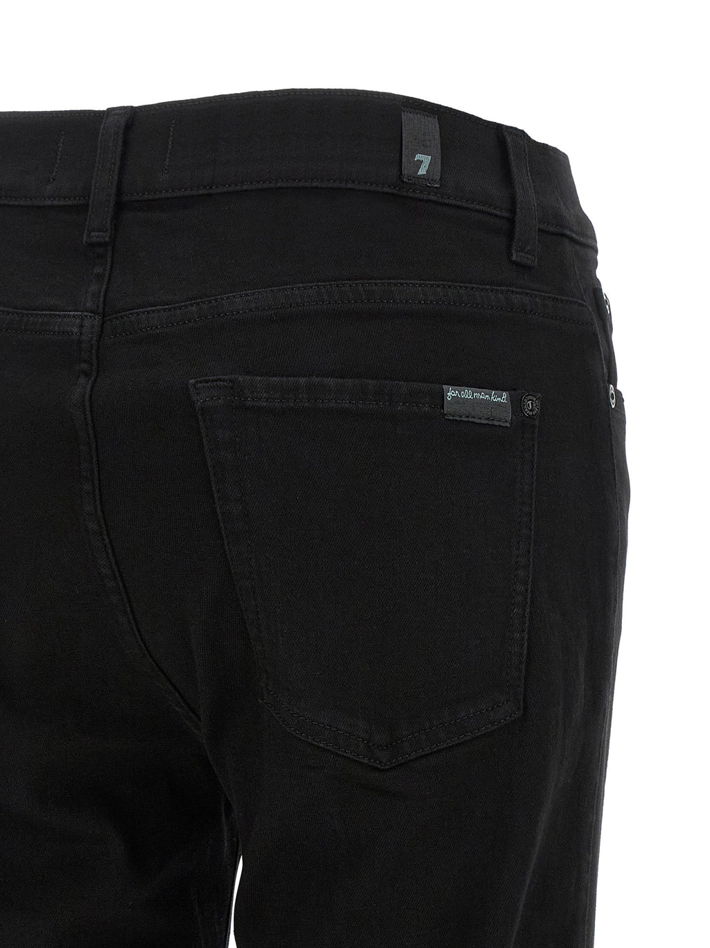 7 For All Mankind Black Cotton Bootcut Jeans 7 For All Mankind