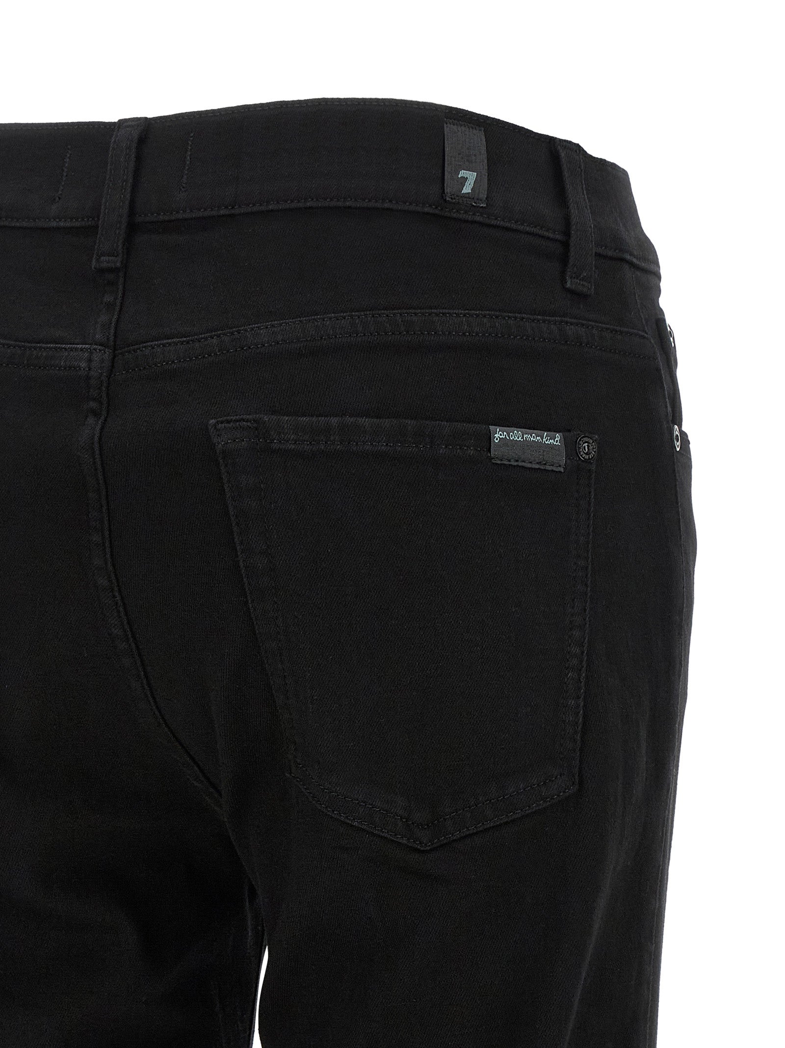 7 For All Mankind Black Cotton Bootcut Jeans 7 For All Mankind