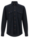 BORRIELLO Blue Cotton Blouse BORRIELLO