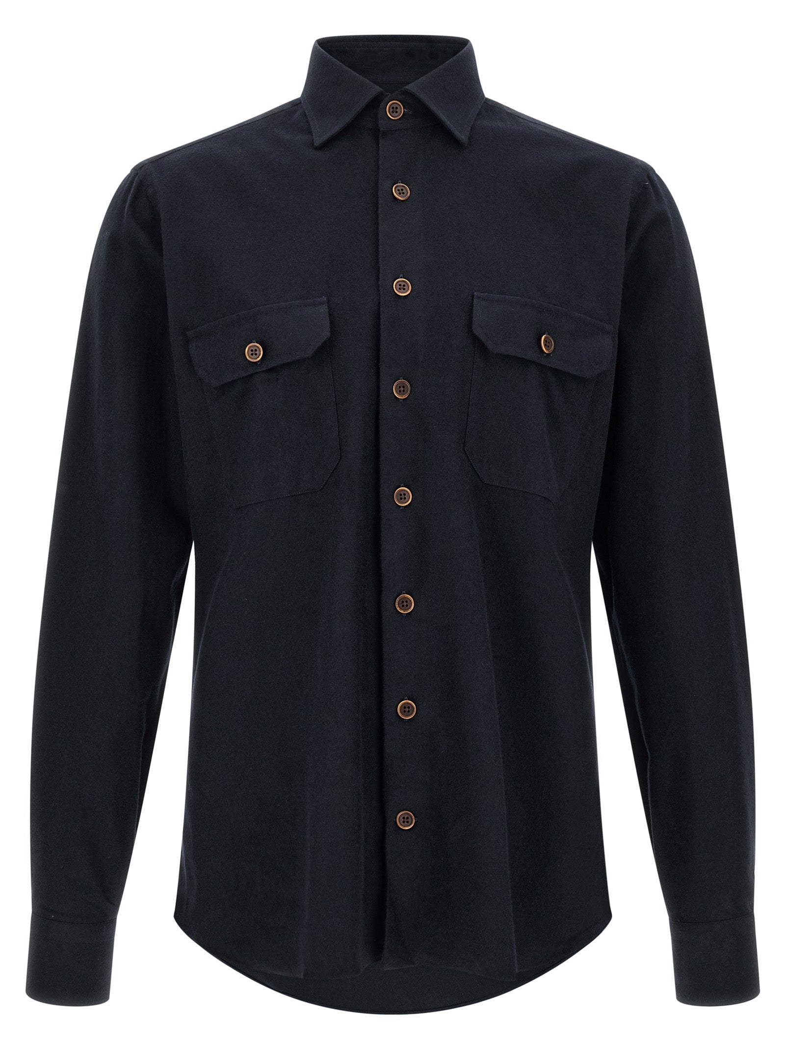 BORRIELLO Blue Cotton Blouse BORRIELLO